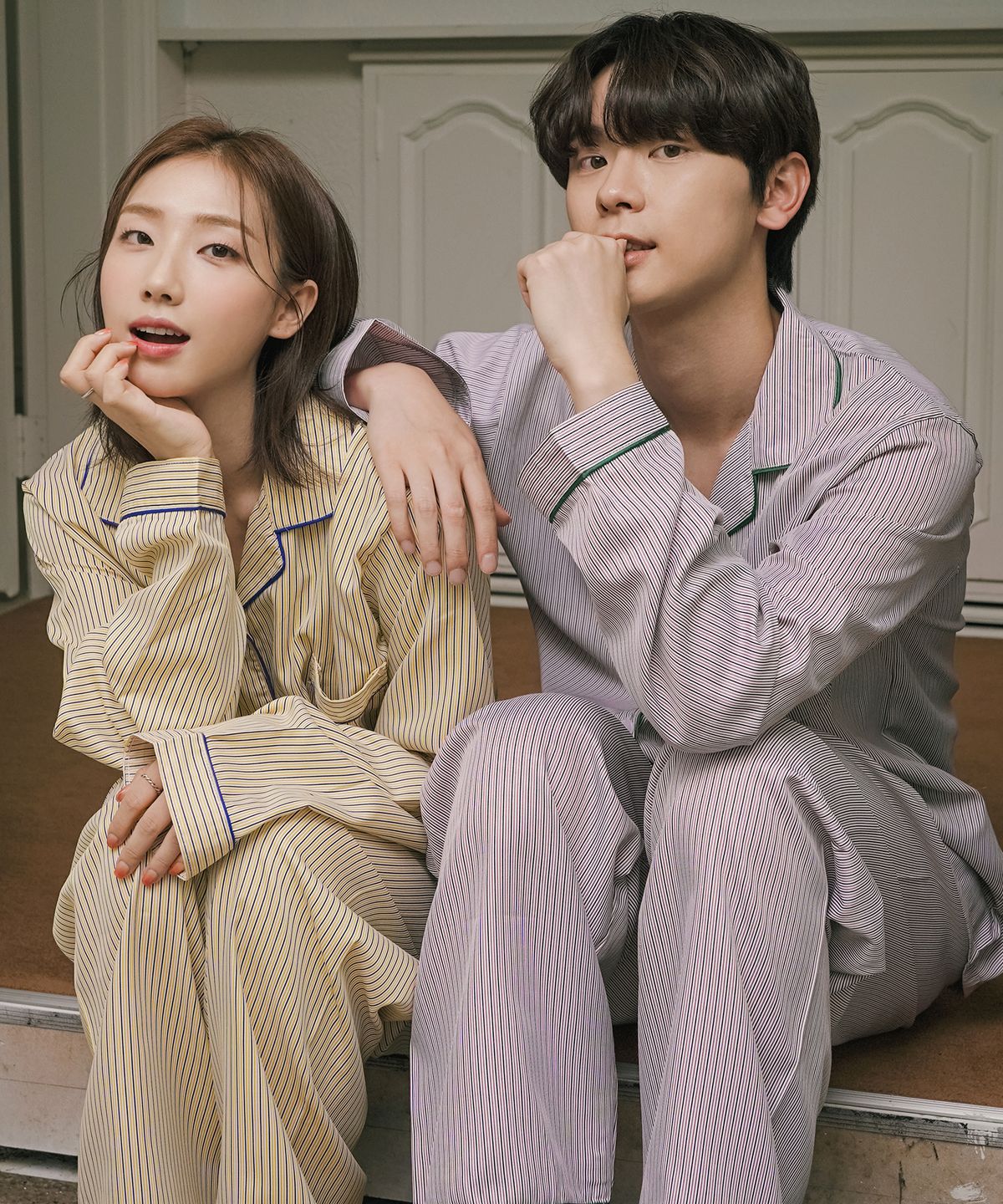 파란(PALAN) 파르마 스트라이프 커플 파자마 잠옷세트