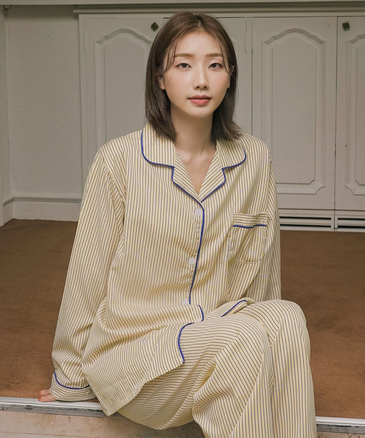 파란(PALAN) 파르마 스트라이프 커플 파자마 잠옷세트