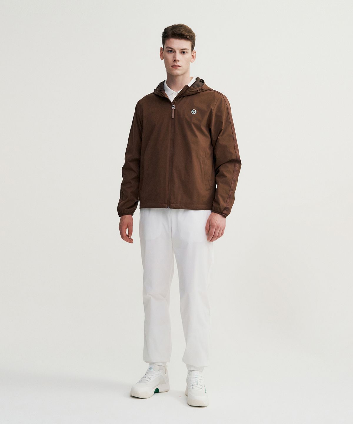 세르지오 타키니(SERGIO TACCHINI) M 에센셜 웜업 후드 자켓 (D.Brown)