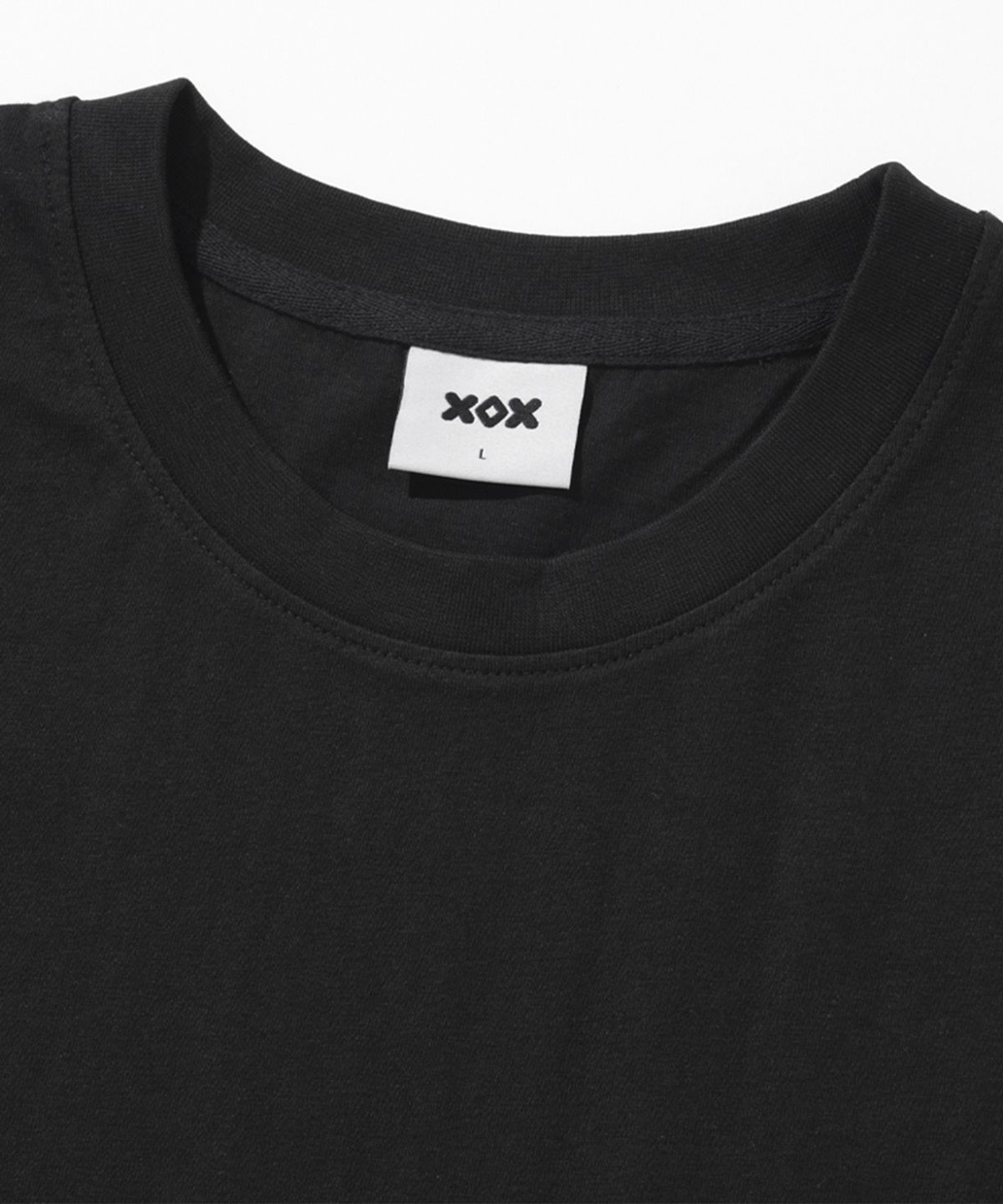 엑스오엑스(XOX) 베이직 크루넥 반팔 티셔츠 [BLACK]