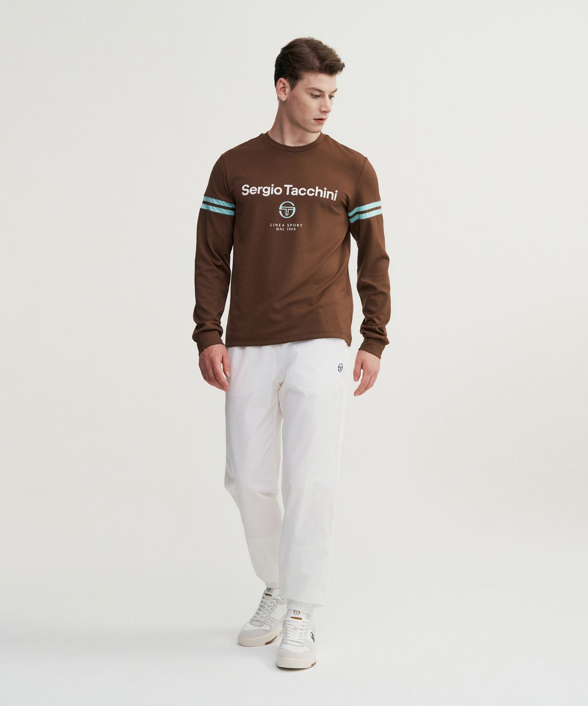세르지오 타키니(SERGIO TACCHINI) M 에센셜 아트웍 긴팔티셔츠 (D.Brown)