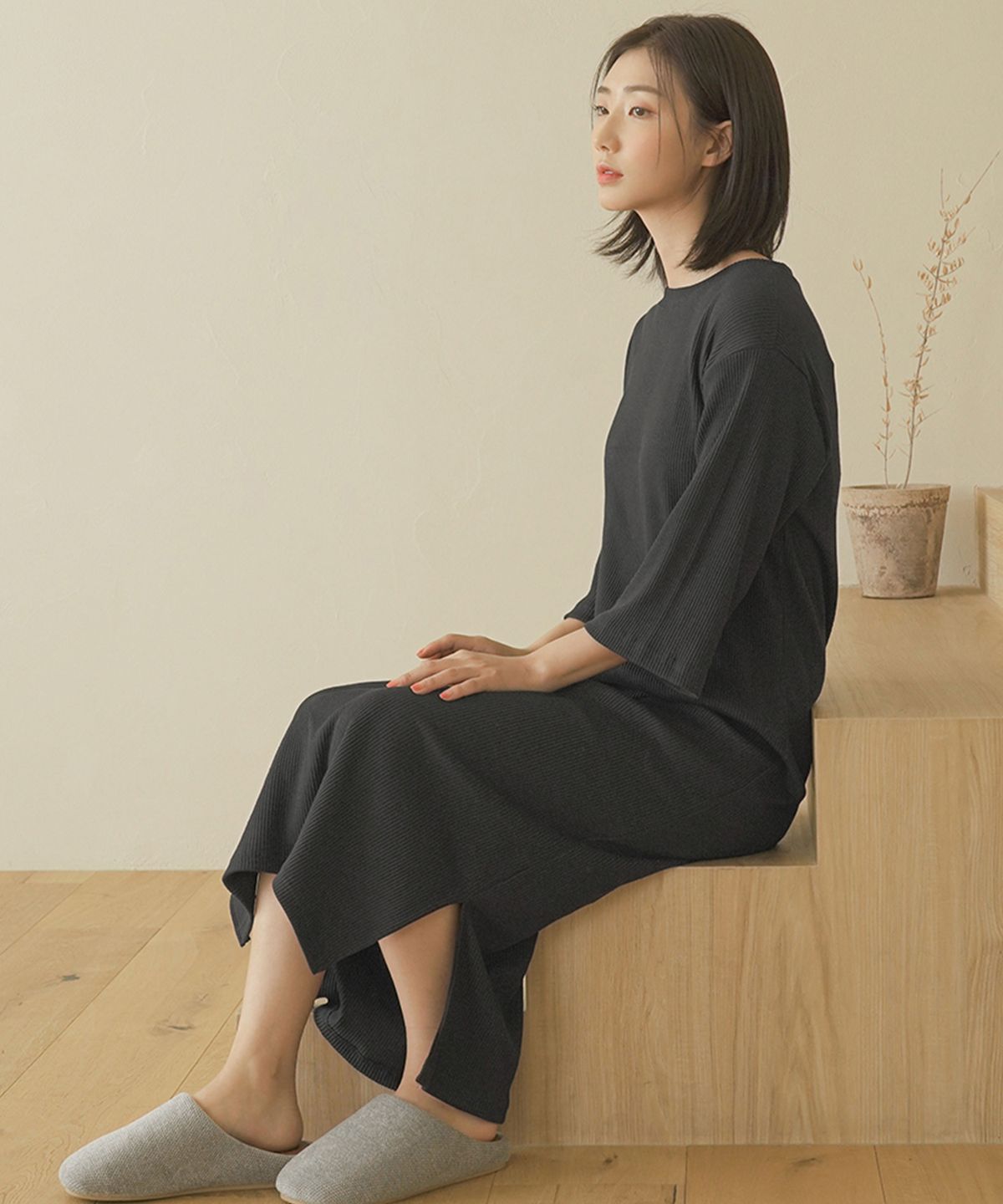 파란(PALAN) 어텀 골지 롱 원피스