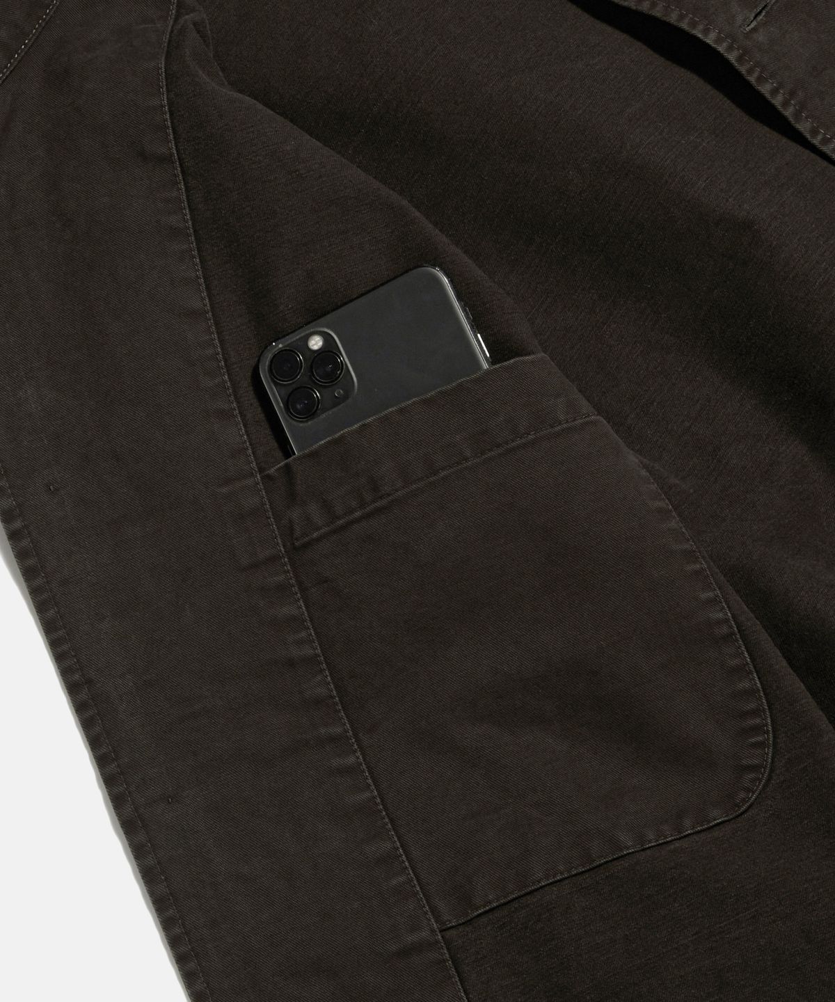 에스피오나지(ESPIONAGE) French Wide Work Jacket (Moleskin) Washed Mocha