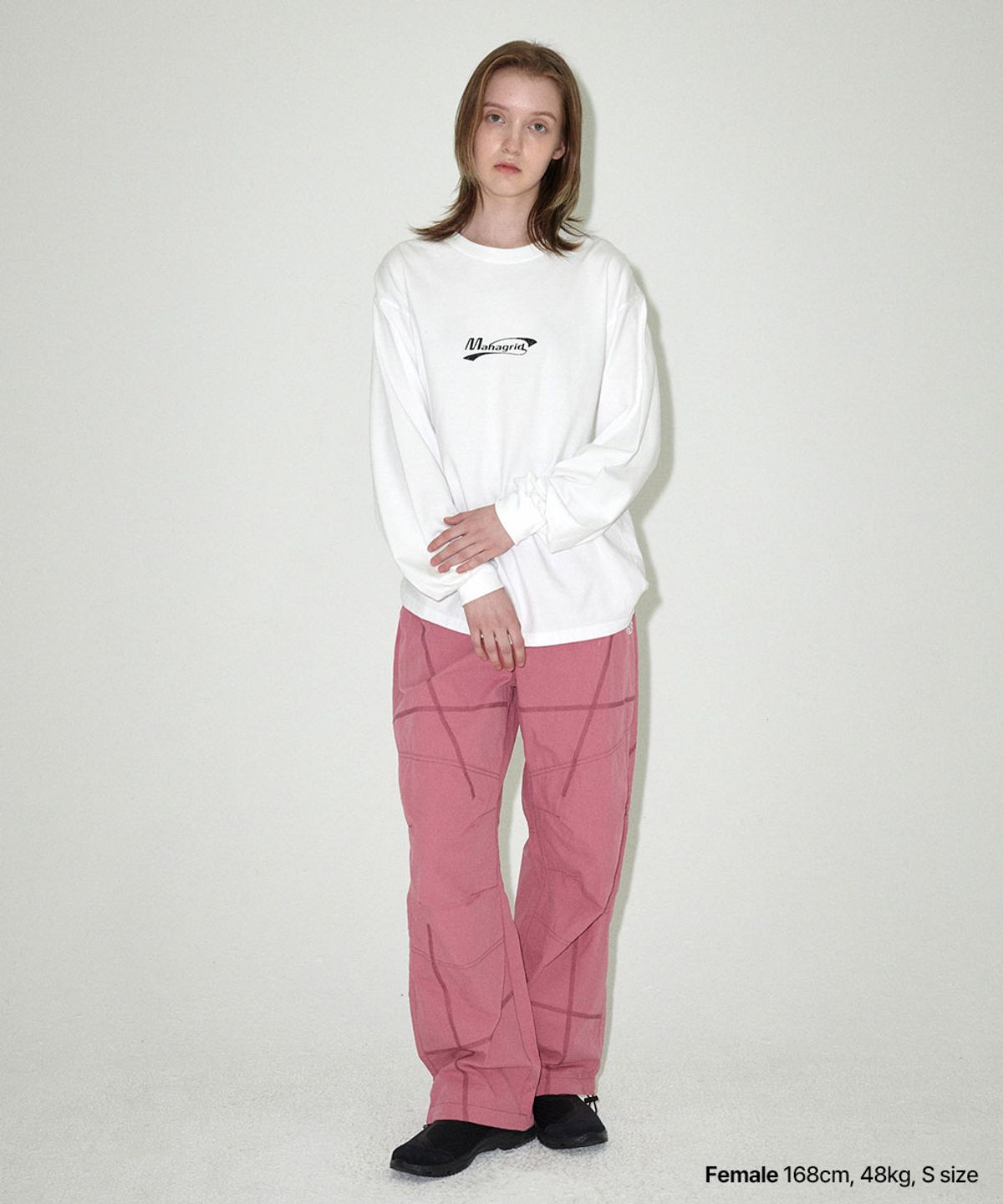 마하그리드(MAHAGRID) COVER STITCH PARACHUTE PANT PINK(MG2ESMPA11A)