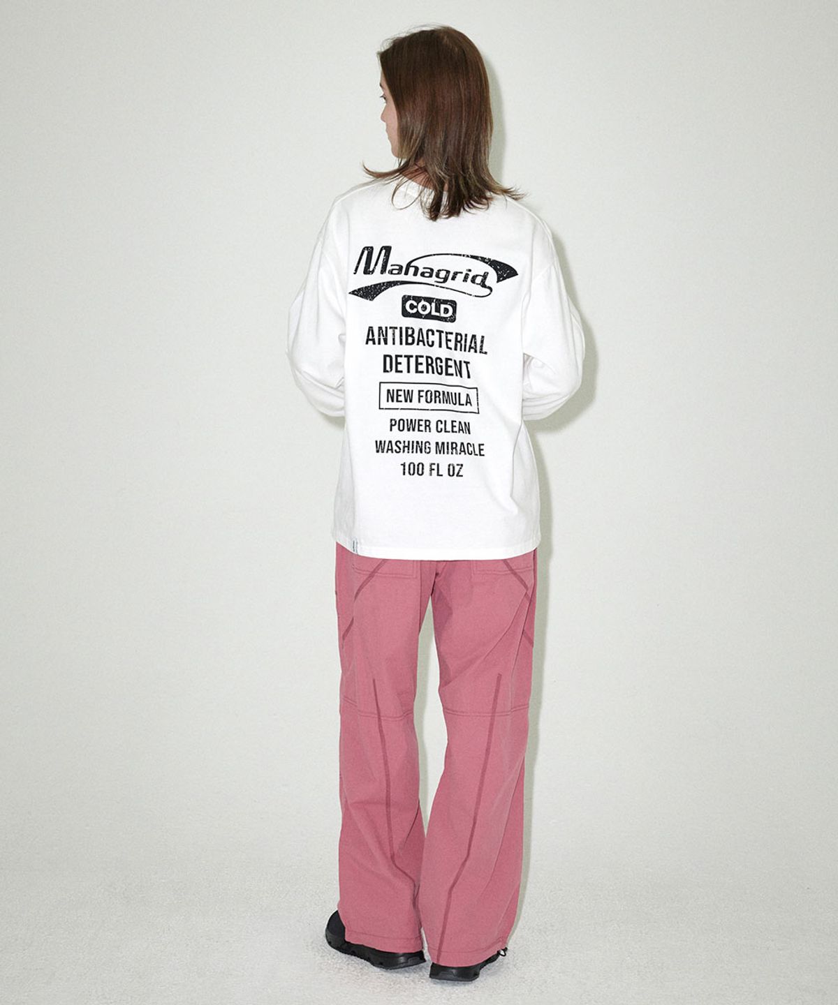 마하그리드(MAHAGRID) COVER STITCH PARACHUTE PANT PINK(MG2ESMPA11A)