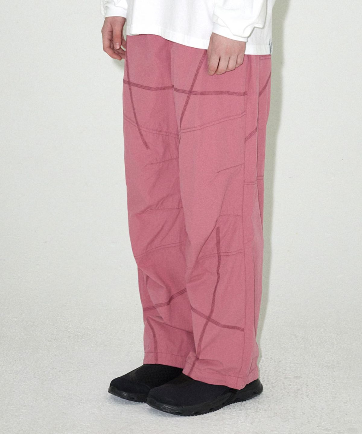 마하그리드(MAHAGRID) COVER STITCH PARACHUTE PANT PINK(MG2ESMPA11A)