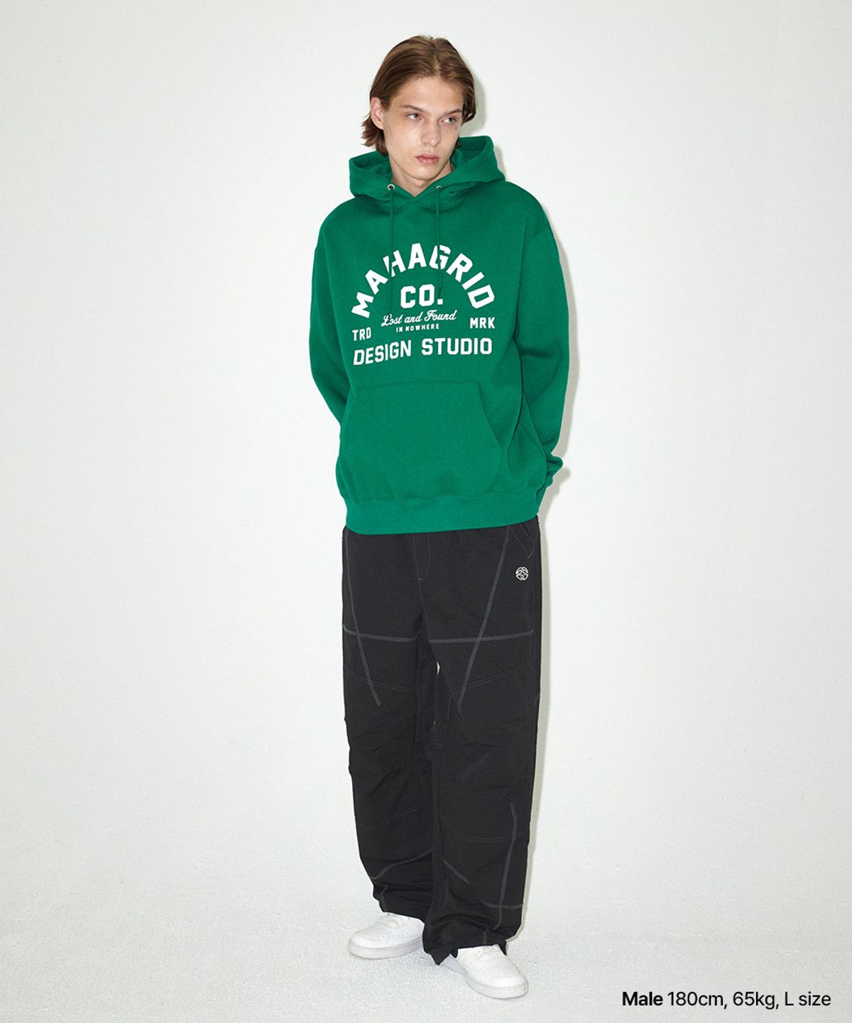 마하그리드(MAHAGRID) COVER STITCH PARACHUTE PANT JET BLACK(MG2ESMPA11A)