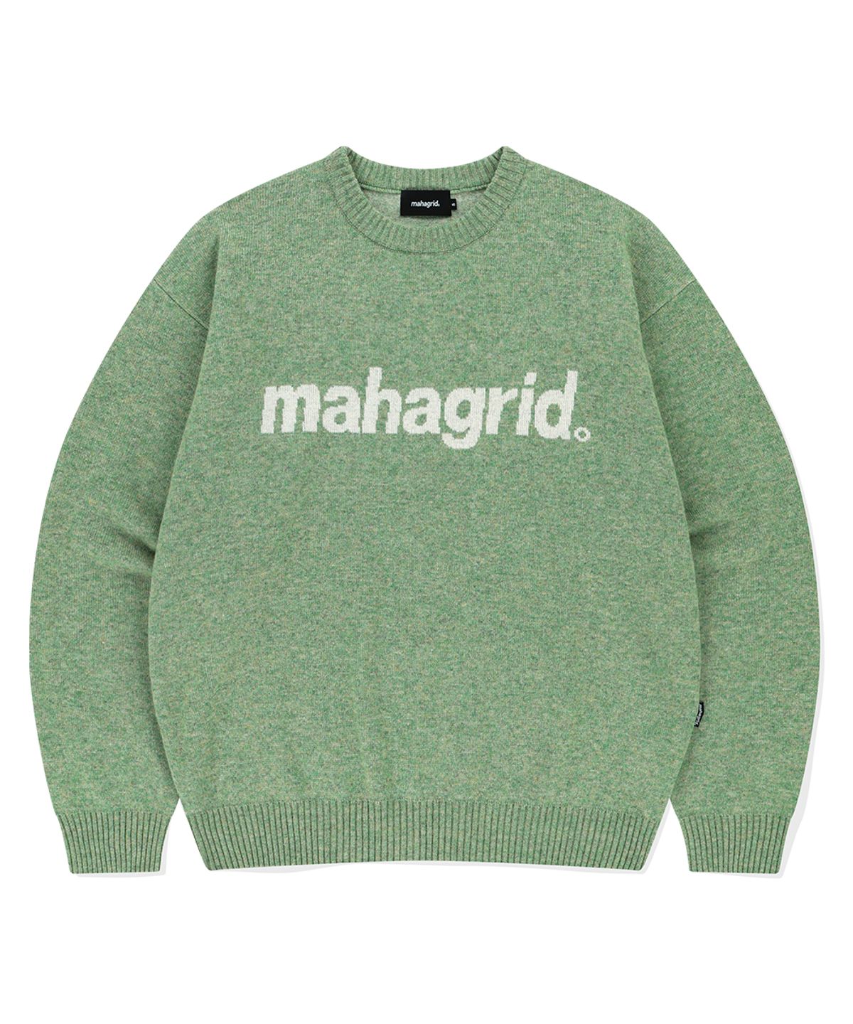 마하그리드(MAHAGRID) BASIC LOGO KNIT SWEATER GREEN(MG2EFMK620A)