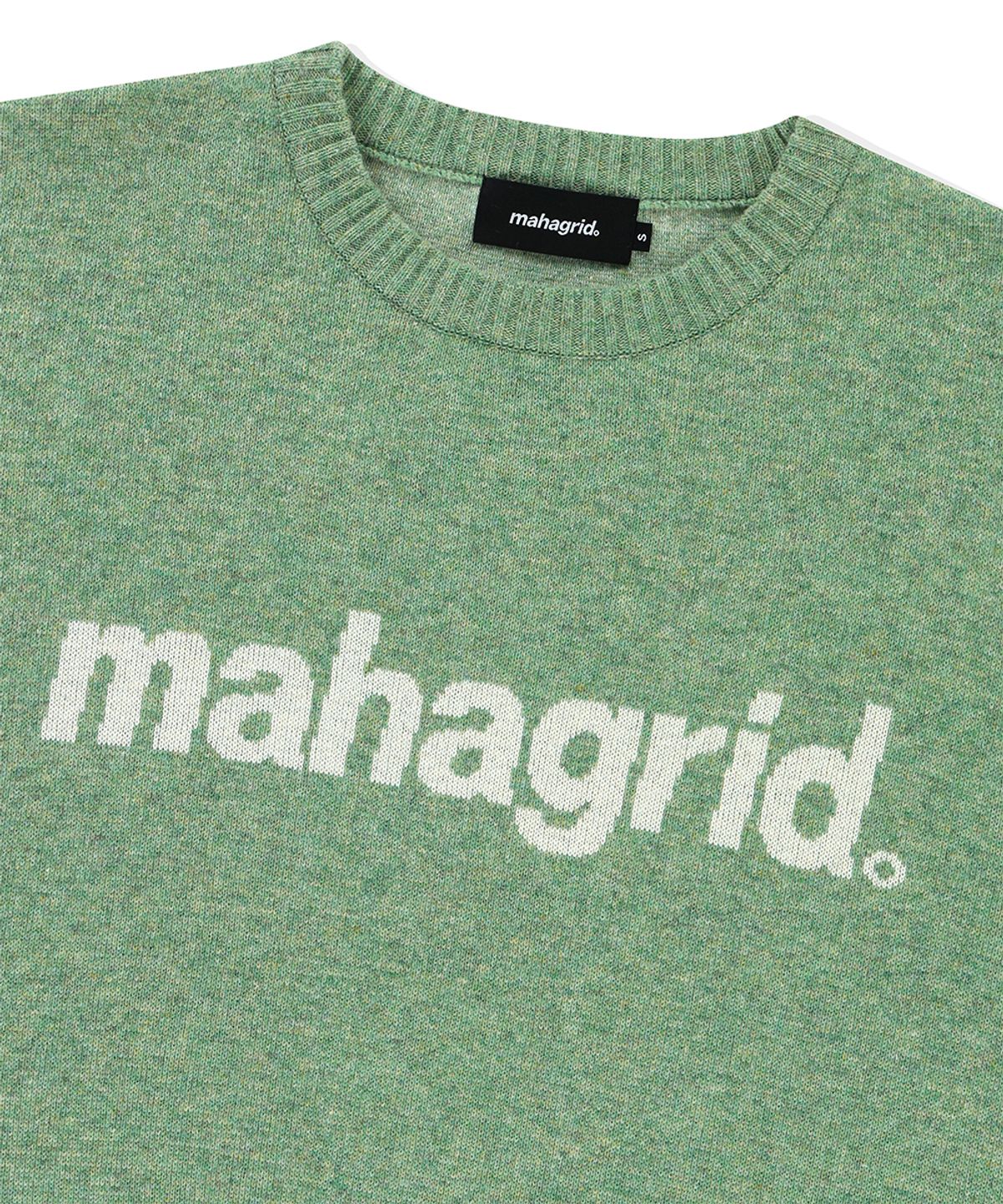 마하그리드(MAHAGRID) BASIC LOGO KNIT SWEATER GREEN(MG2EFMK620A)