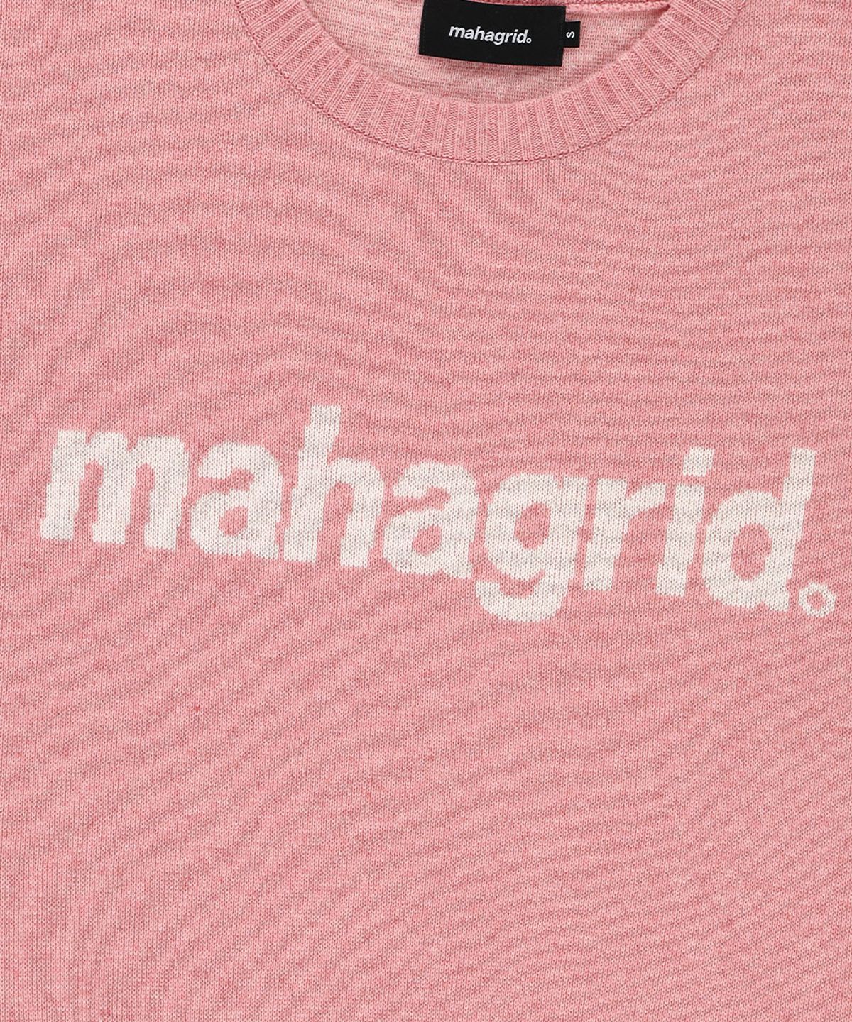 마하그리드(MAHAGRID) BASIC LOGO KNIT SWEATER PINK(MG2EFMK620A)