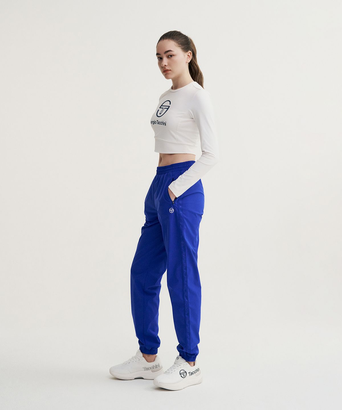세르지오 타키니(SERGIO TACCHINI) W 에센셜 우븐 조거 팬츠 (D.Blue)