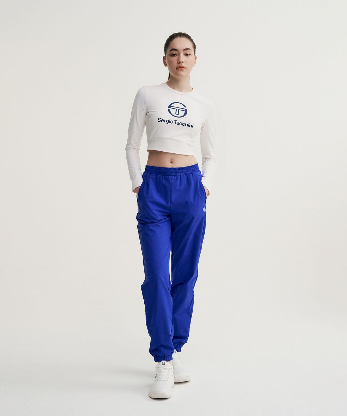 세르지오 타키니(SERGIO TACCHINI) W 에센셜 우븐 조거 팬츠 (D.Blue)