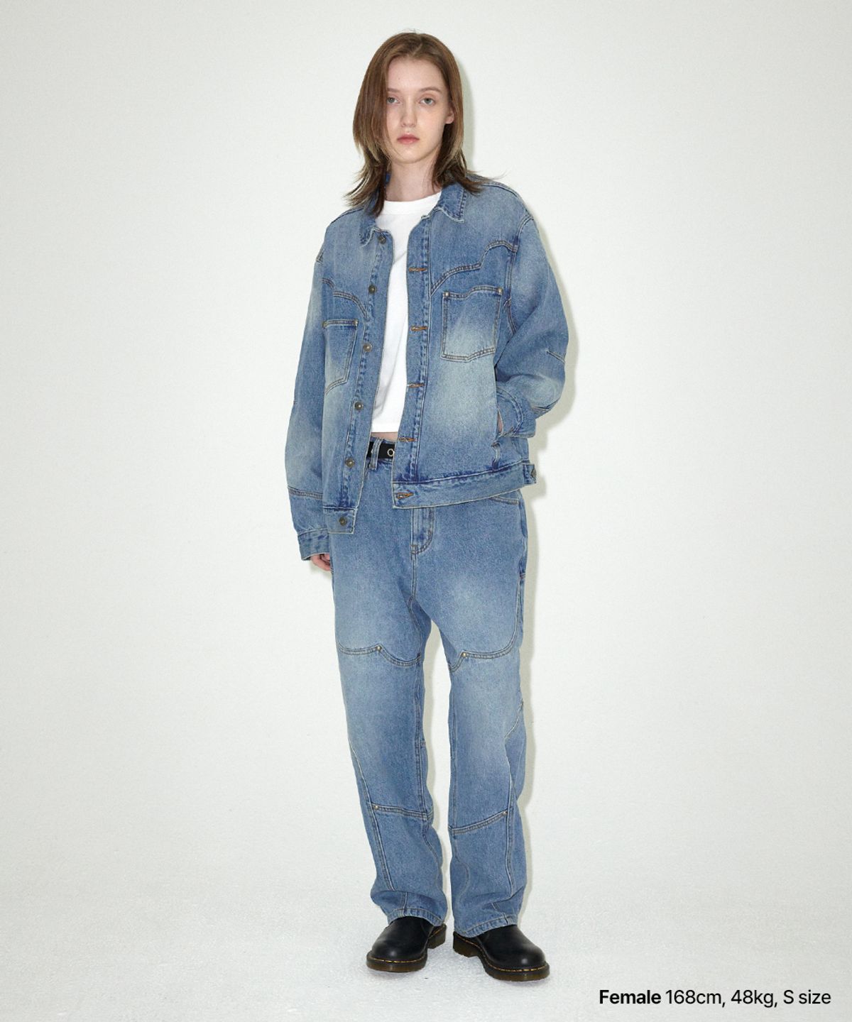 마하그리드(MAHAGRID) WESTERN DENIM JACKET BLUE(MG2EFMD115A)