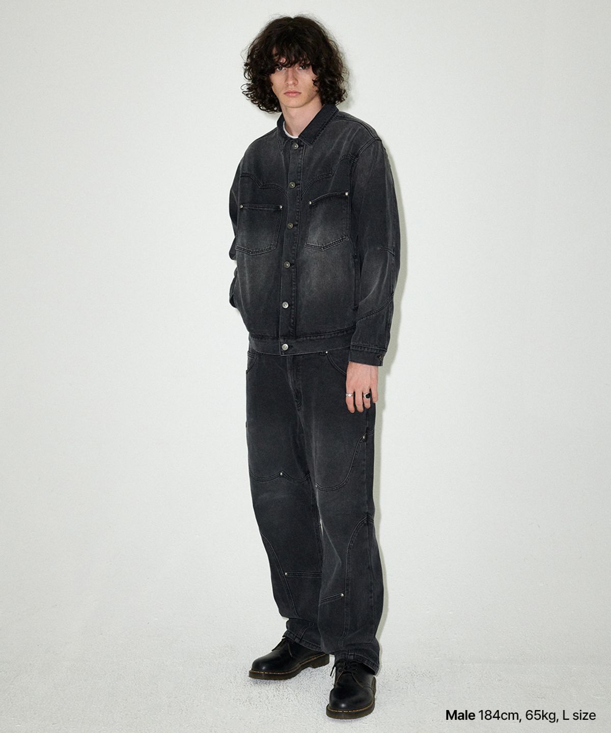 마하그리드(MAHAGRID) WESTERN DENIM JACKET BLACK(MG2EFMD115A)