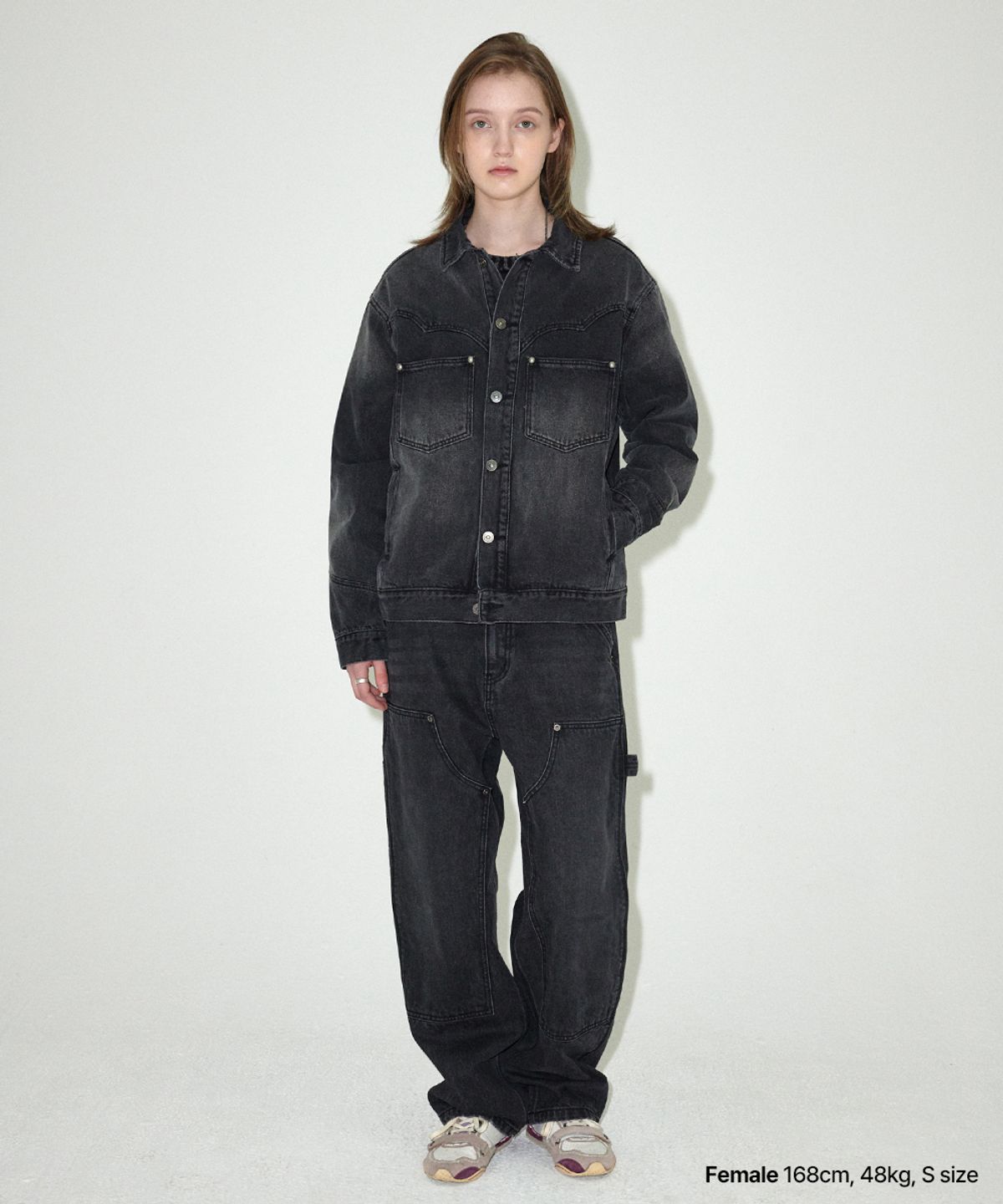마하그리드(MAHAGRID) WESTERN DENIM JACKET BLACK(MG2EFMD115A)