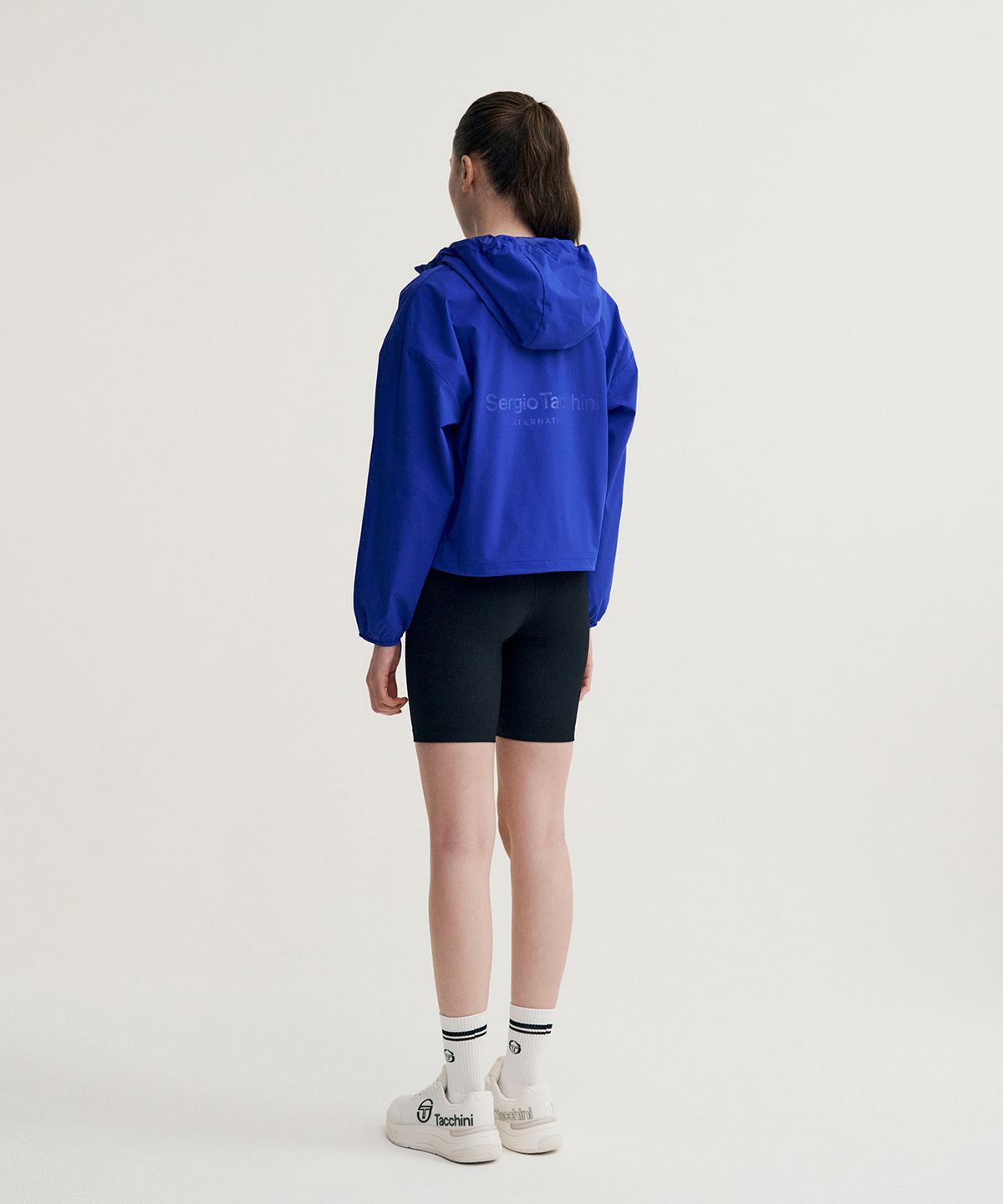 세르지오 타키니(SERGIO TACCHINI) W 에센셜 후드 크롭 자켓 (D.Blue)