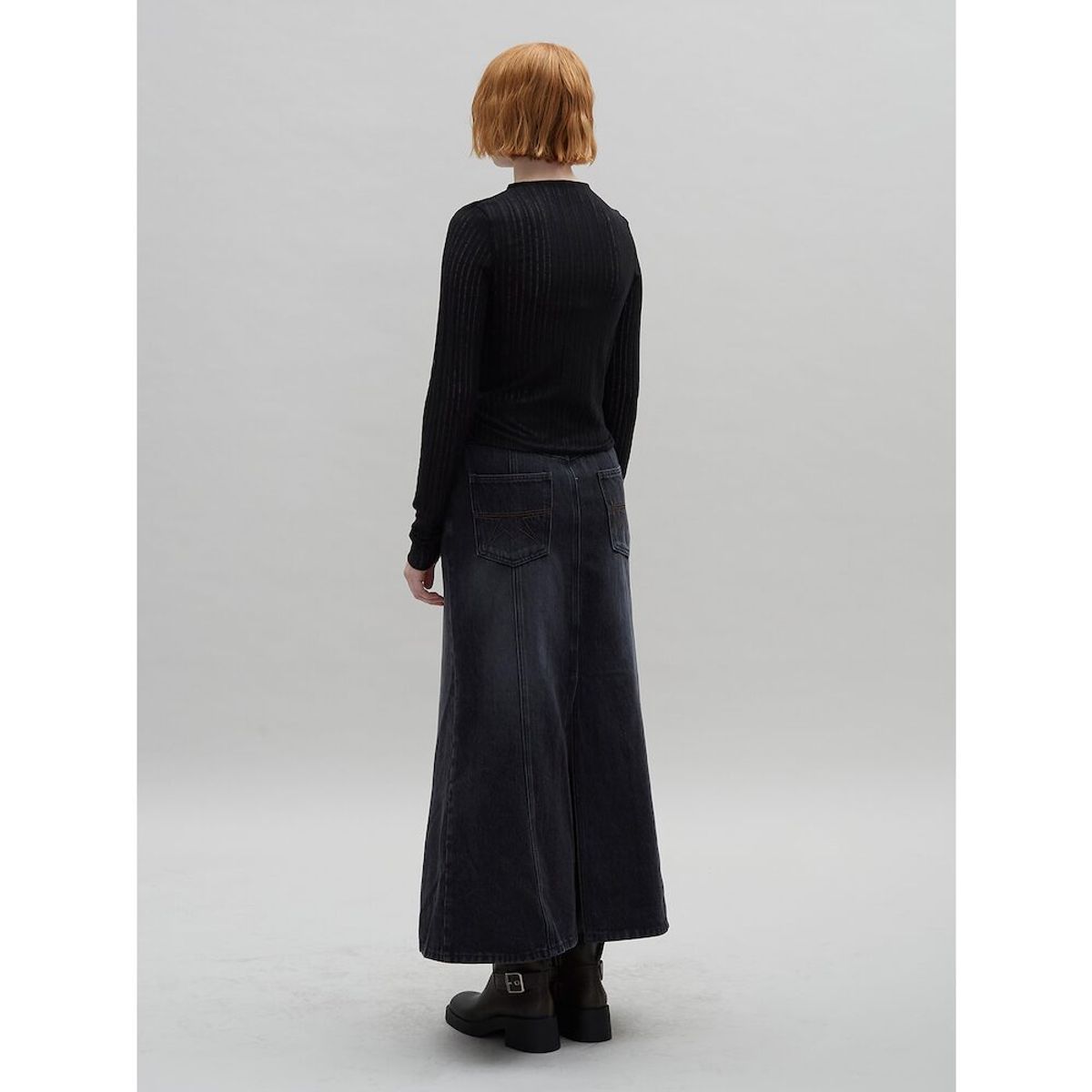 샌드 사운드(SAND SOUND) Modified Lip Tissue Sheer Top  Black