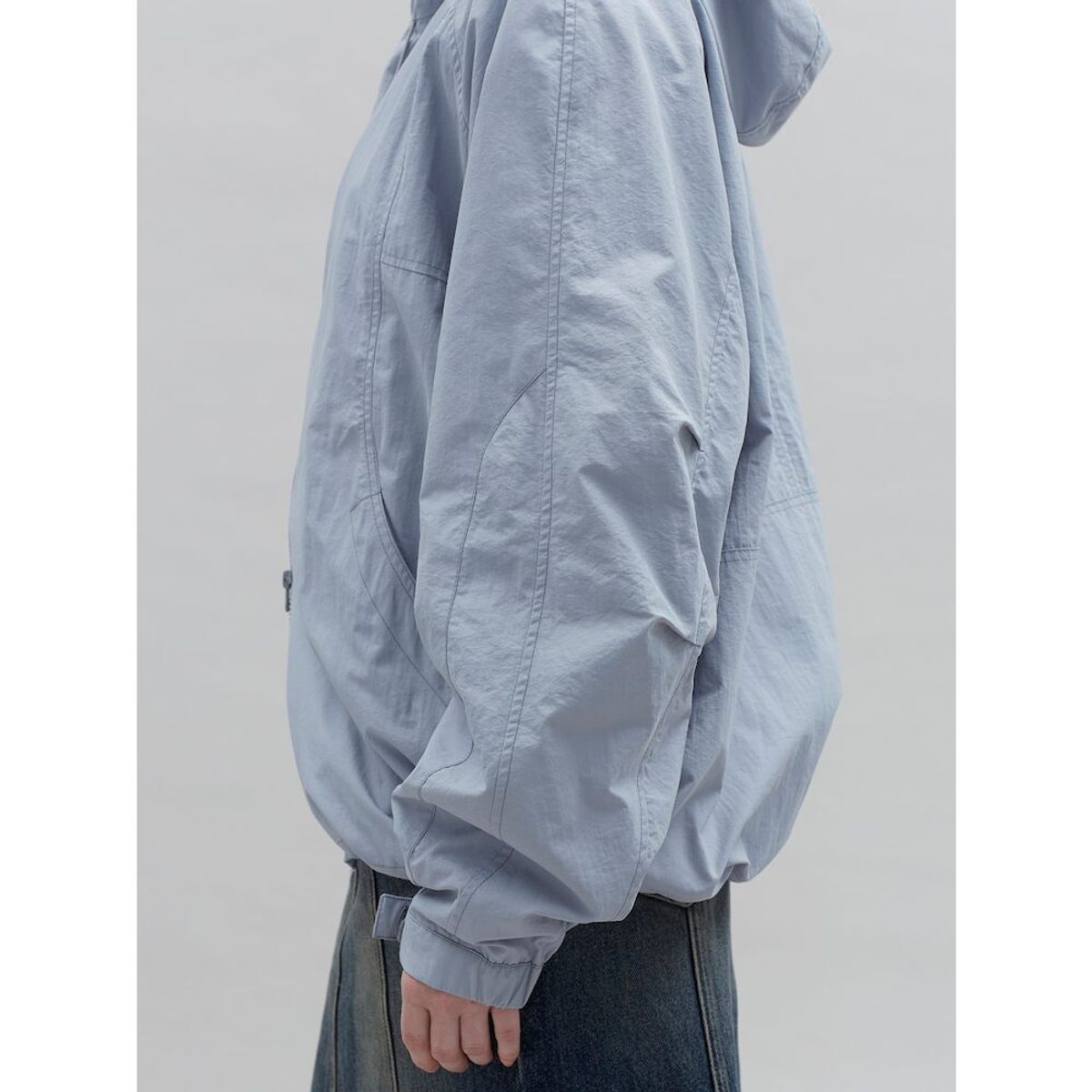 샌드 사운드(SAND SOUND) Oversized Fit String Hooded Jumper  Sky Blue