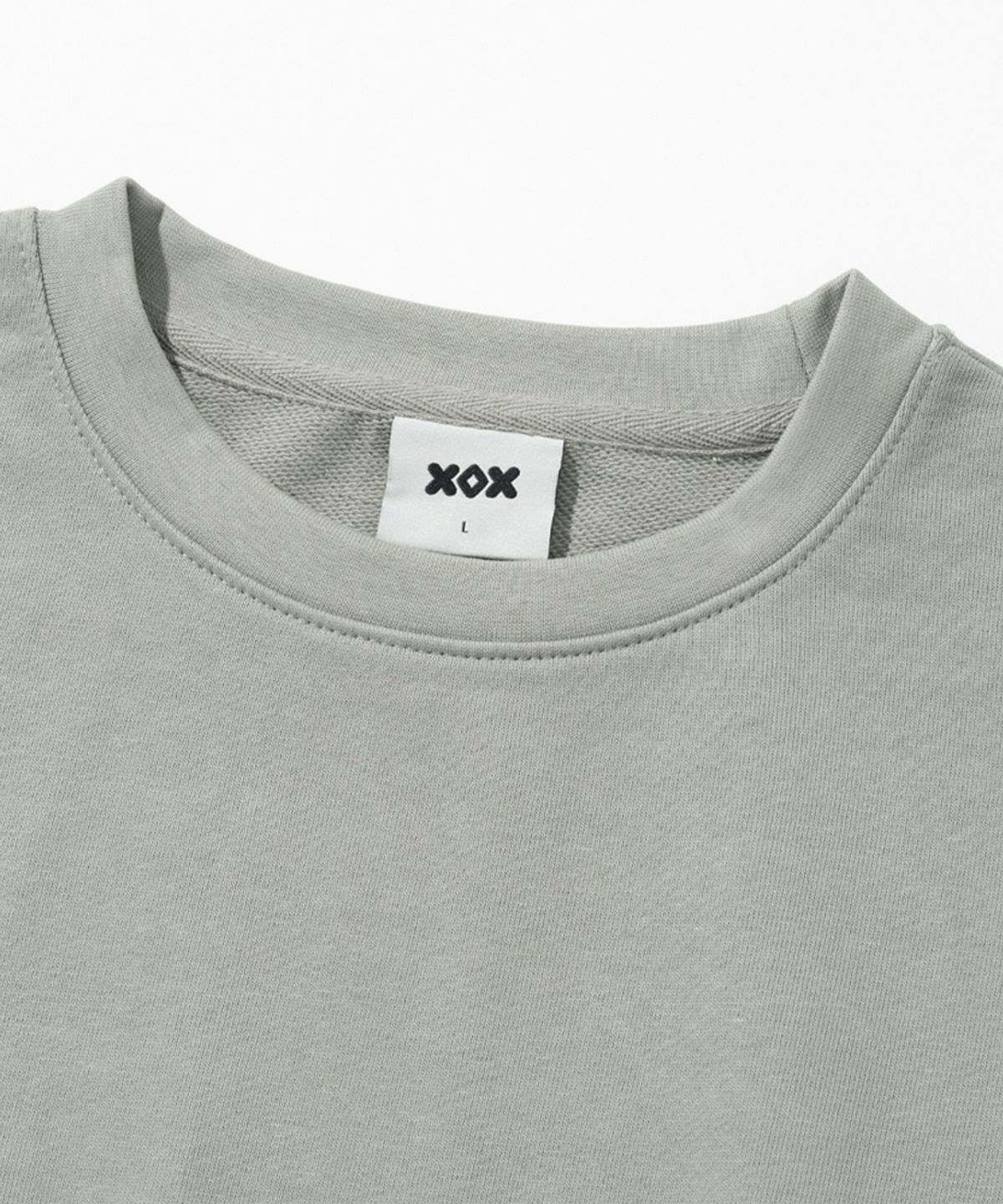 엑스오엑스(XOX) 세미 오버핏 스웻 셔츠 [KHAKI]