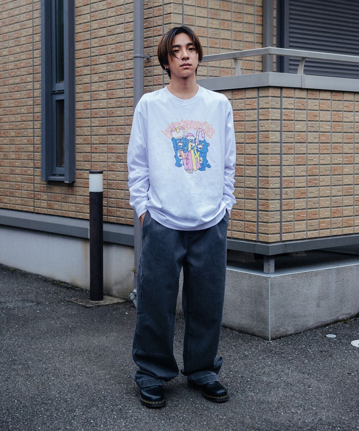 엘엠씨(LMC) SURPRISE BEAR LONG SLV TEE white