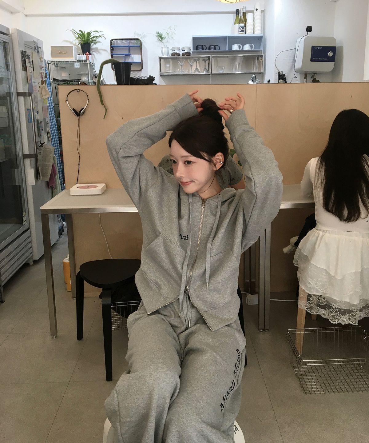 무아무아(MUAHMUAH) 로고스티치 와이드 밴딩 팬츠 [9color]