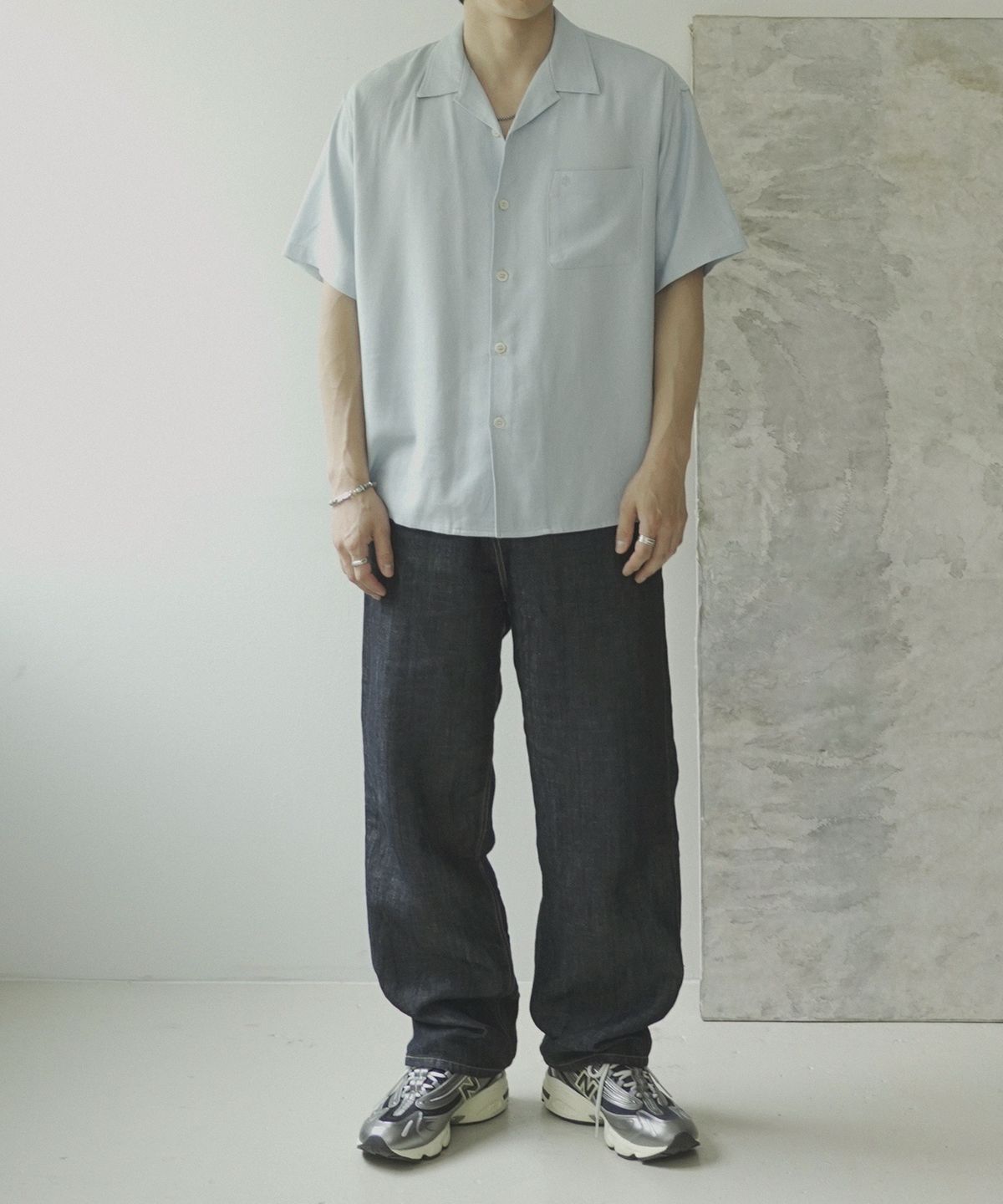 시도(SIIIIDO) LINEN FLEXIBLE WORK OPEN COLLAR SHIRT #1