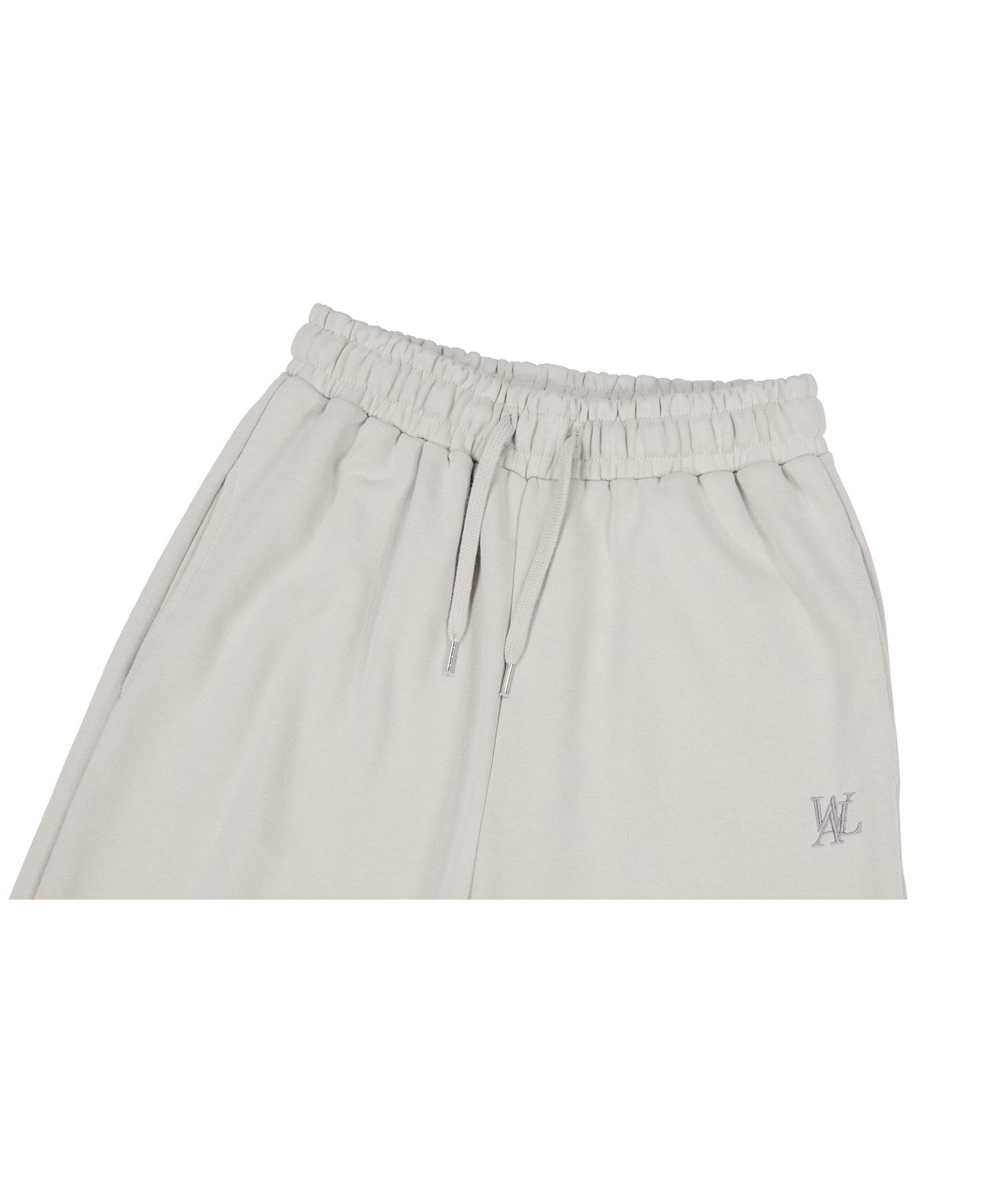 MUSINSA | WOOALONG WAL signature jogger pants - LIGHT GREY