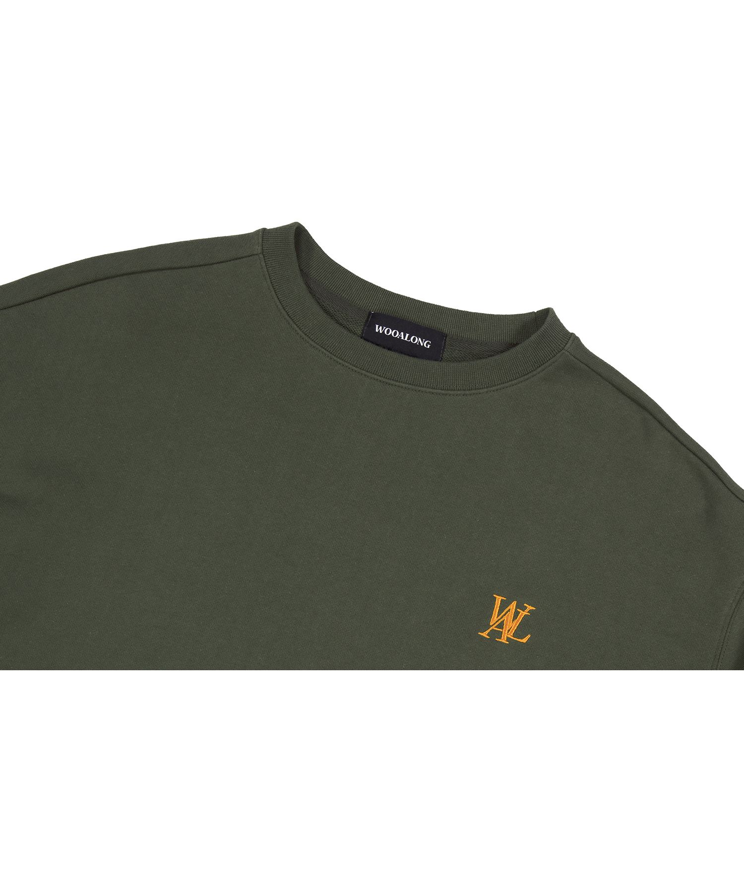 ★送料・関税込★WOOALONG★WAL signature sweatshirt★ WAL シグネチャースウェットシャツ - カーキ - WOOALONG | 60