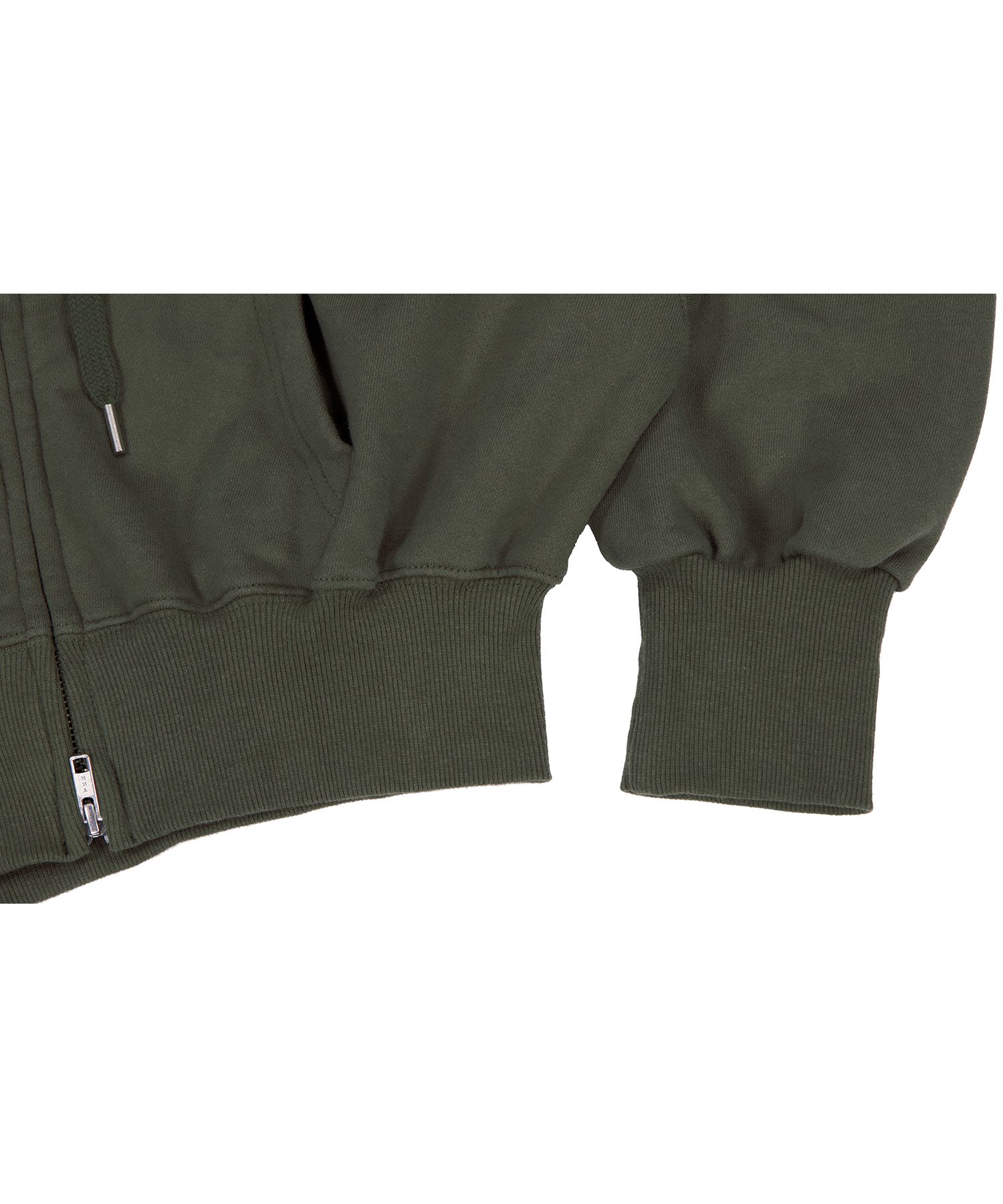 ■WOOALONG■ WAL signature hood zipup KHAKI WL243JHZ02UKAK MUSINSA | WOOALONG WAL signature crop hood zip-up - KHAKI