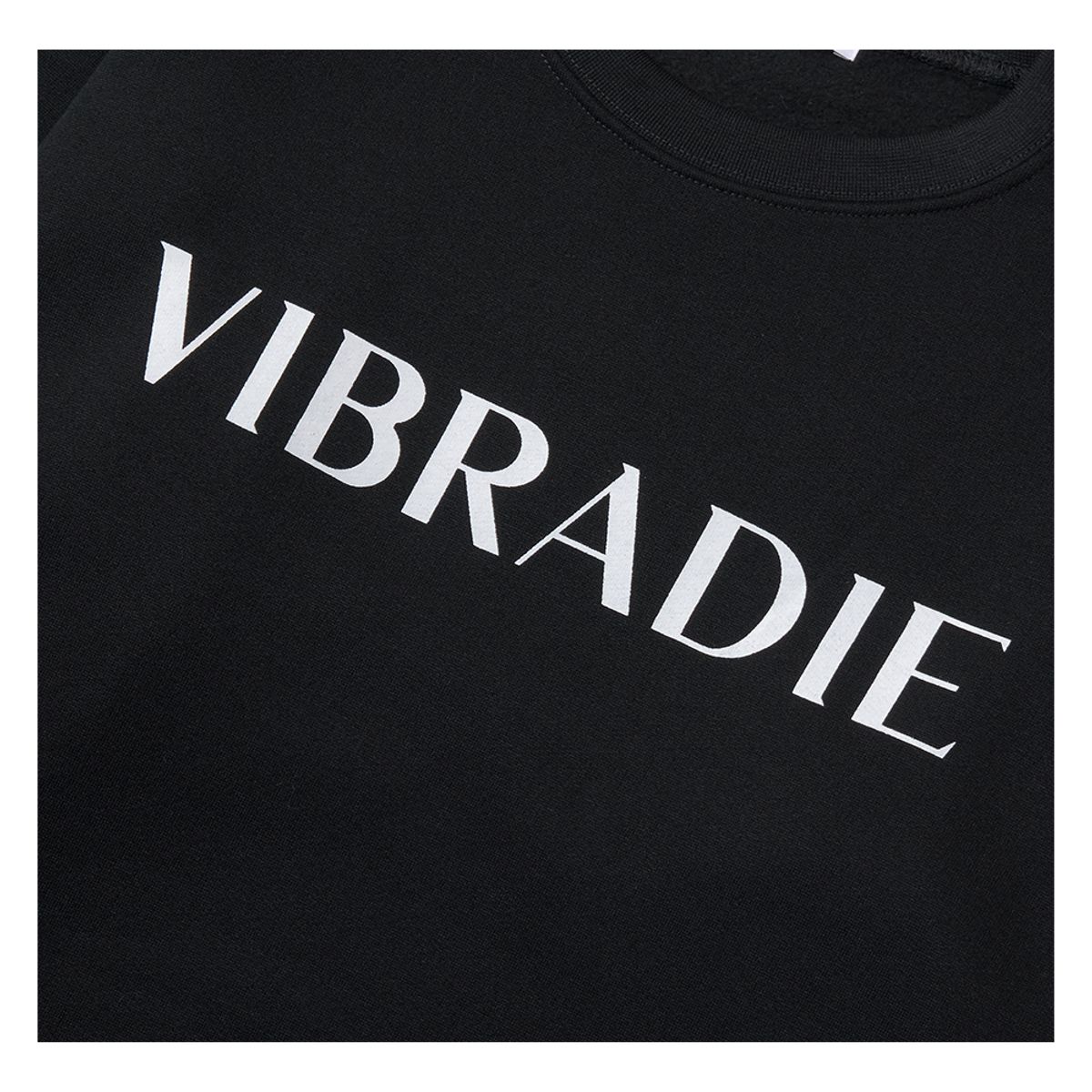바이브라디(VIBRADIE) 남성 남여공용 로고 블랙 반팔티