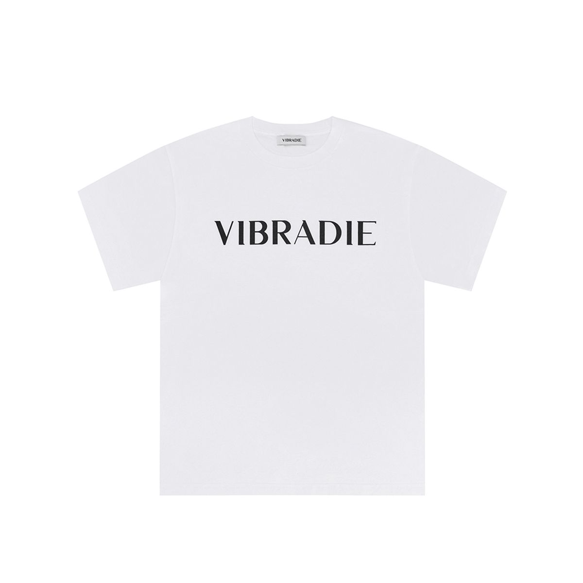 바이브라디(VIBRADIE) 바이브라디 남성 로고 화이트 반팔티