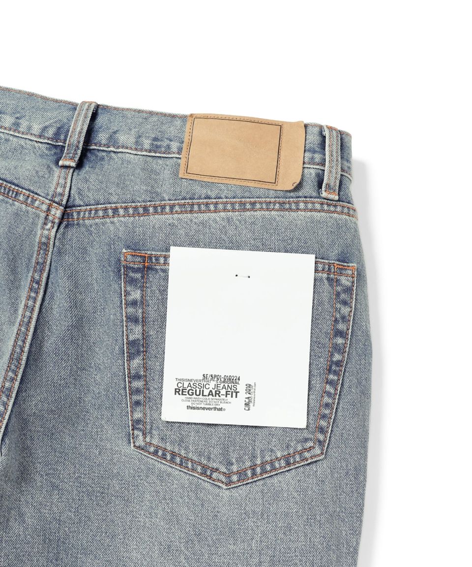 MUSINSA | thisisneverthat (FW24) Regular Jeans - Washed Blue