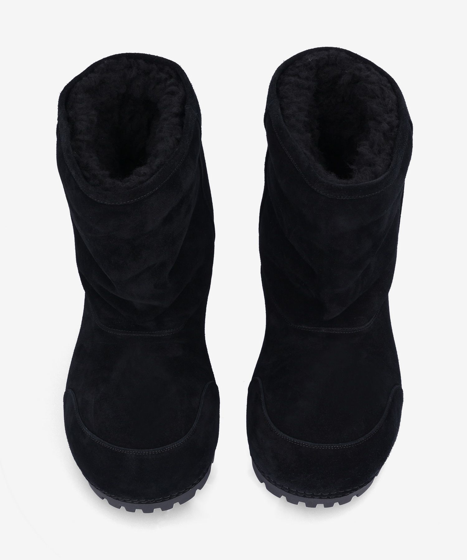 MUSINSA | BALENCIAGA Alaska Fur Low Boots - Black / 802174WBFC11000