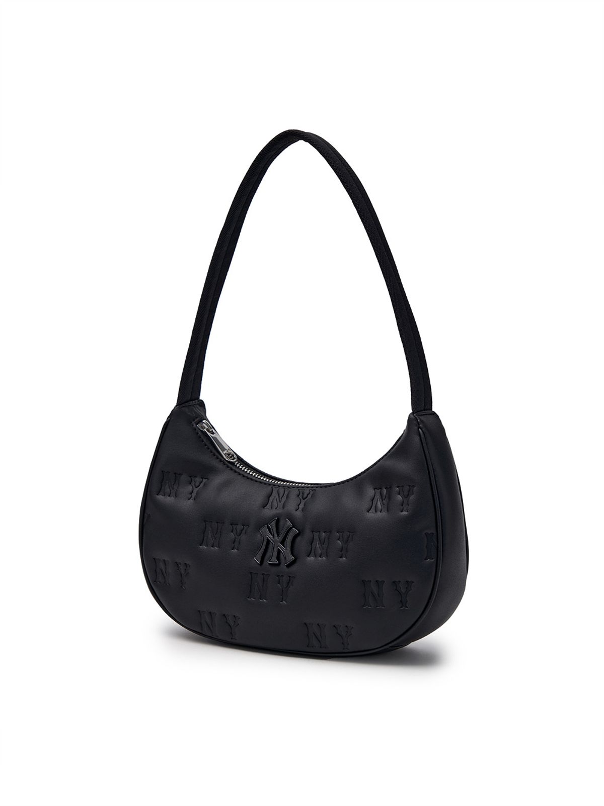엠엘비(MLB) 클래식 모노그램 뉴 엠보 호보백 NY (Black)