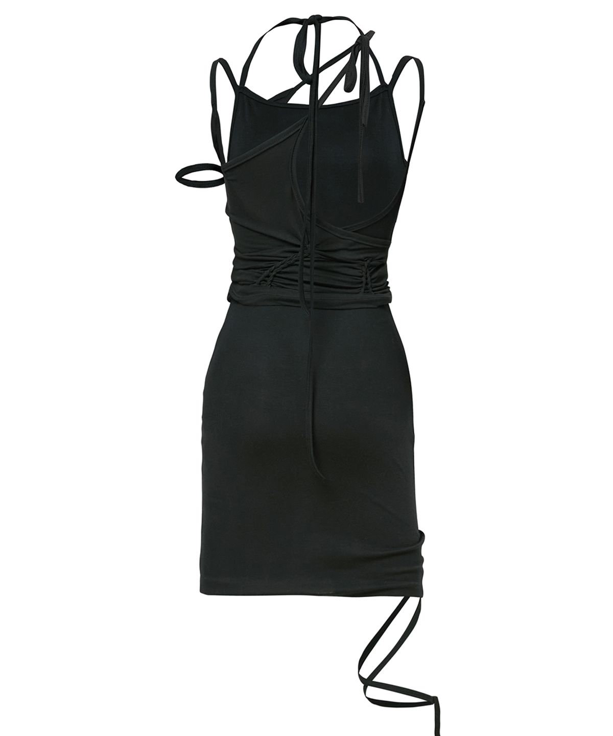 플레어업(FLAREUP) [SET] Layered Handmade Twisted Dress (FL-133_Black)