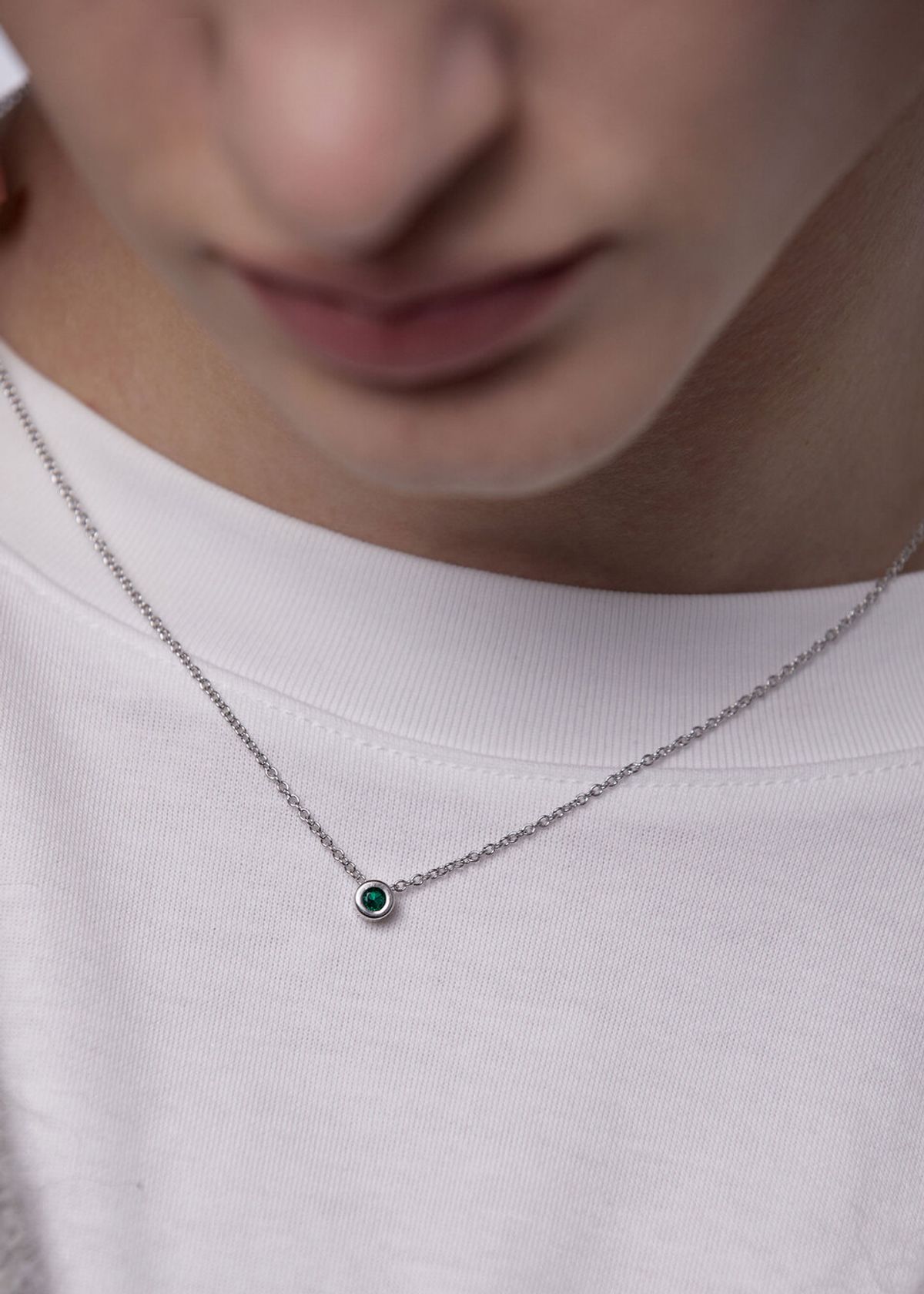 아논(ANON) Daily Bezel Necklace _Green