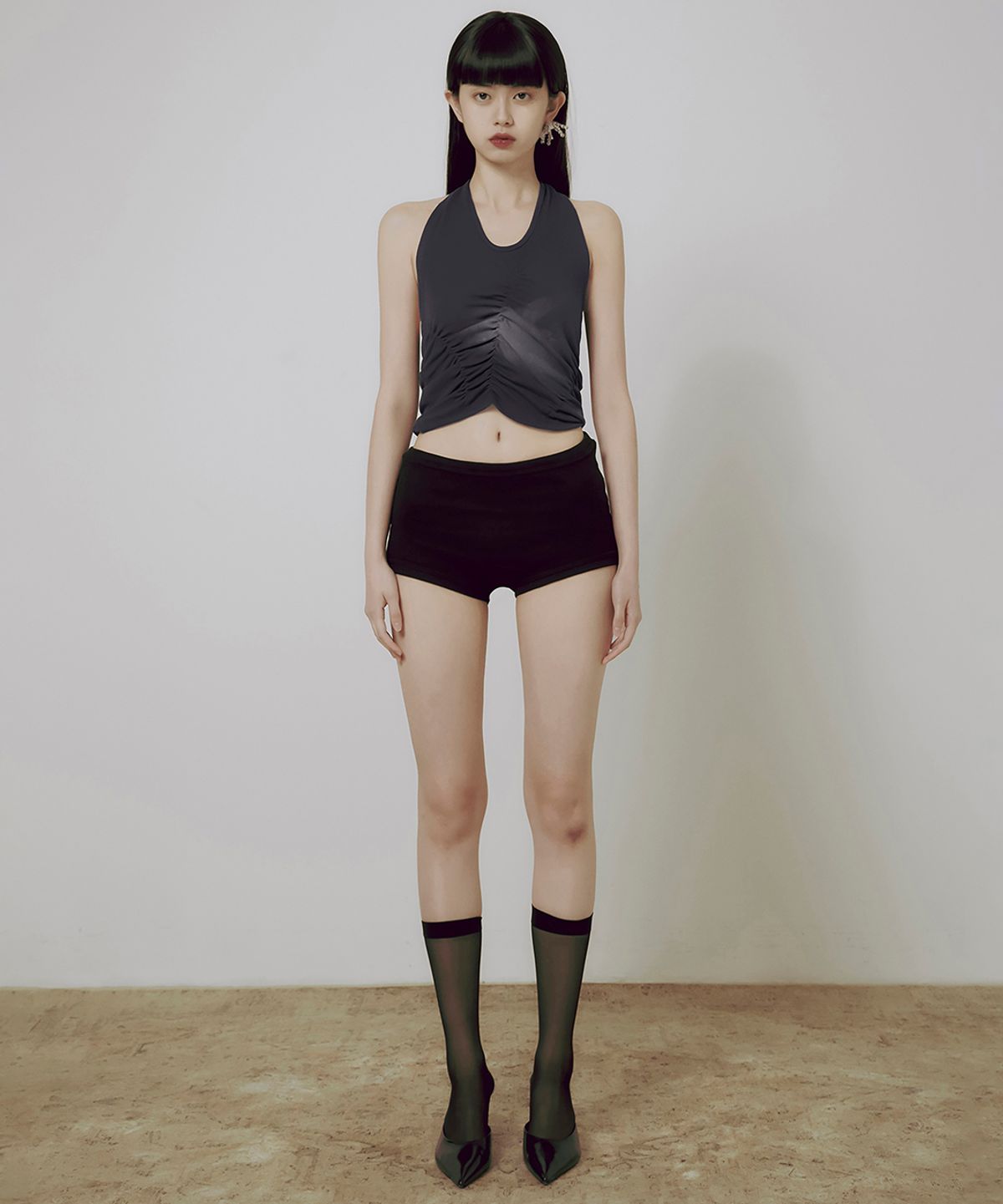 플레어업(FLAREUP) Vanish Halterneck Top (FL-124_Charcoal)