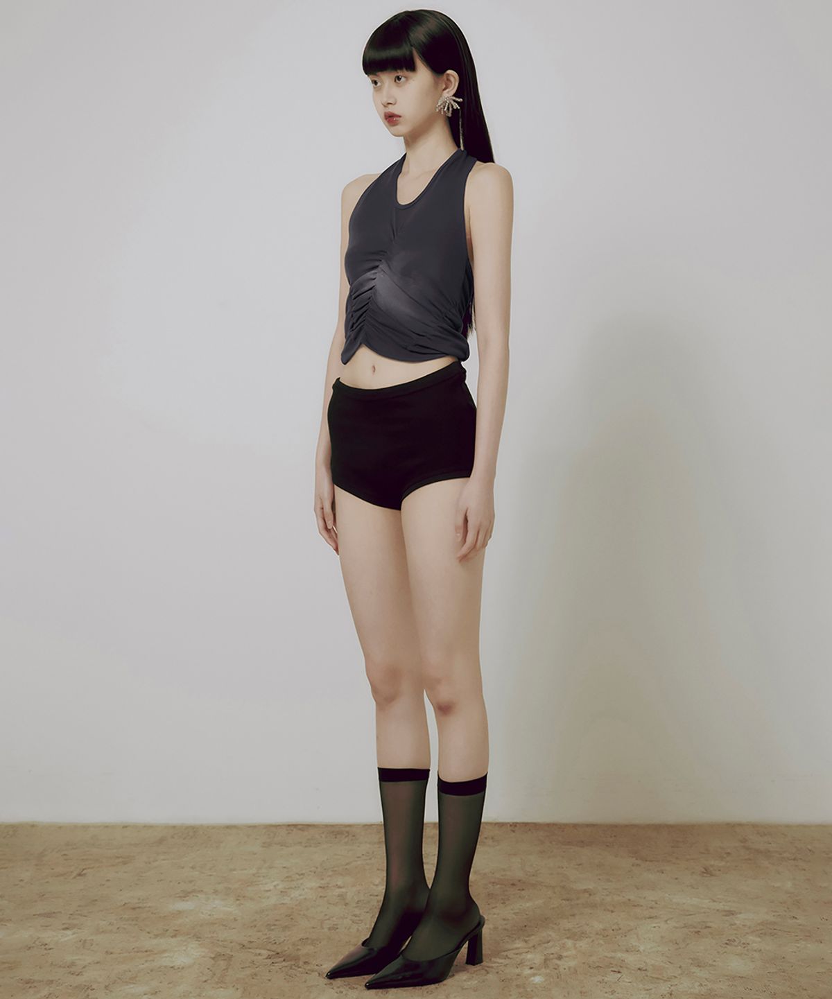 플레어업(FLAREUP) Vanish Halterneck Top (FL-124_Charcoal)