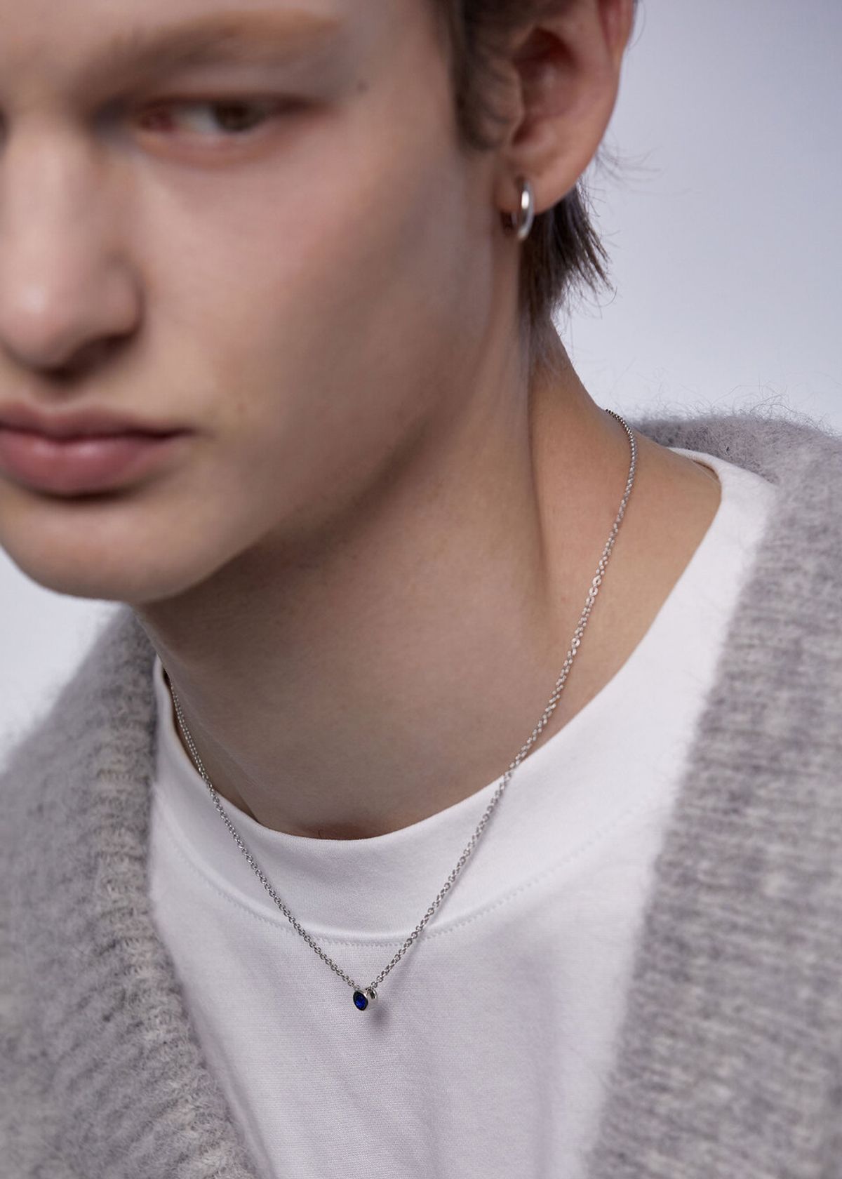 아논(ANON) Daily Bezel Necklace _Blue