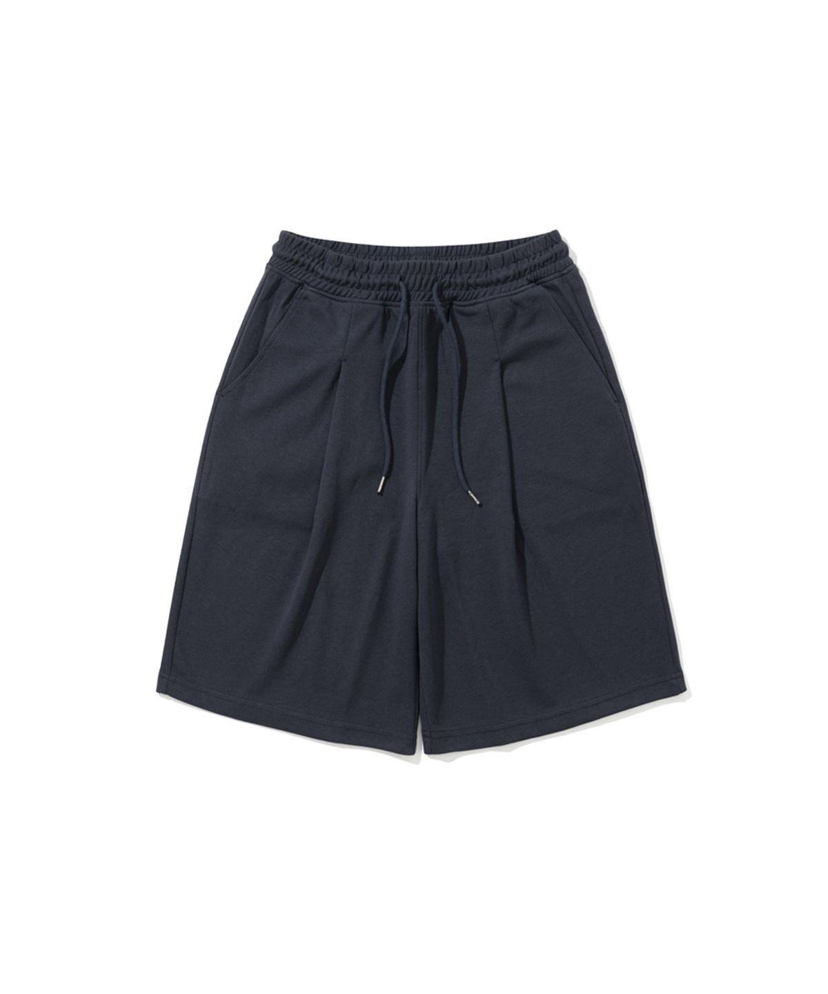 엑스오엑스(XOX) 원턱 와이드 스웻 쇼츠 [NAVY BLUE]