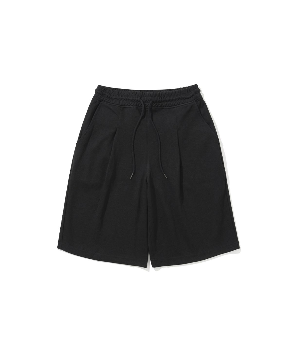 엑스오엑스(XOX) 원턱 와이드 스웻 쇼츠 [BLACK]