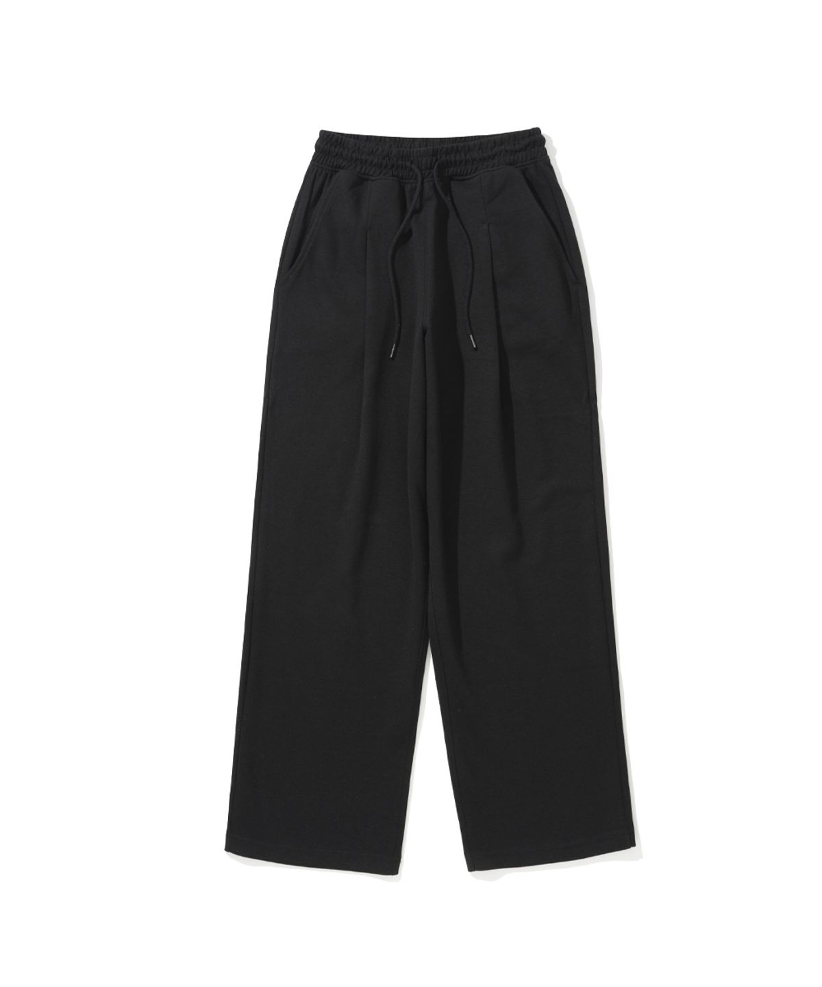 엑스오엑스(XOX) 원턱 와이드 스웻 팬츠 [BLACK]