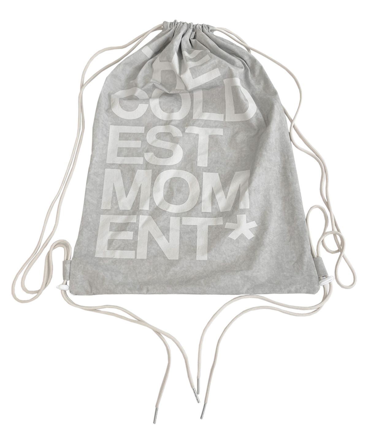 더콜디스트모먼트(THE COLDEST MOMENT) TCM flower logo gym sack (dirty white)