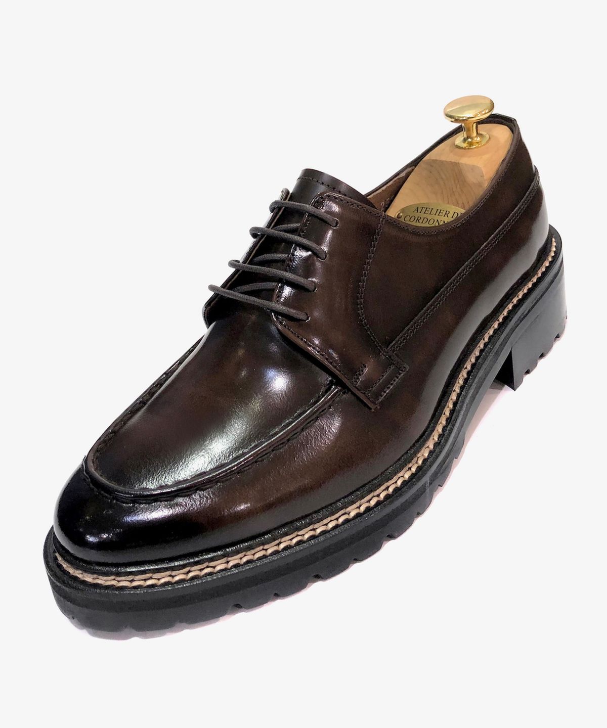 조앤슈(JOENSHOE) 휴만 스티치 유팁 옥스퍼드 브라운