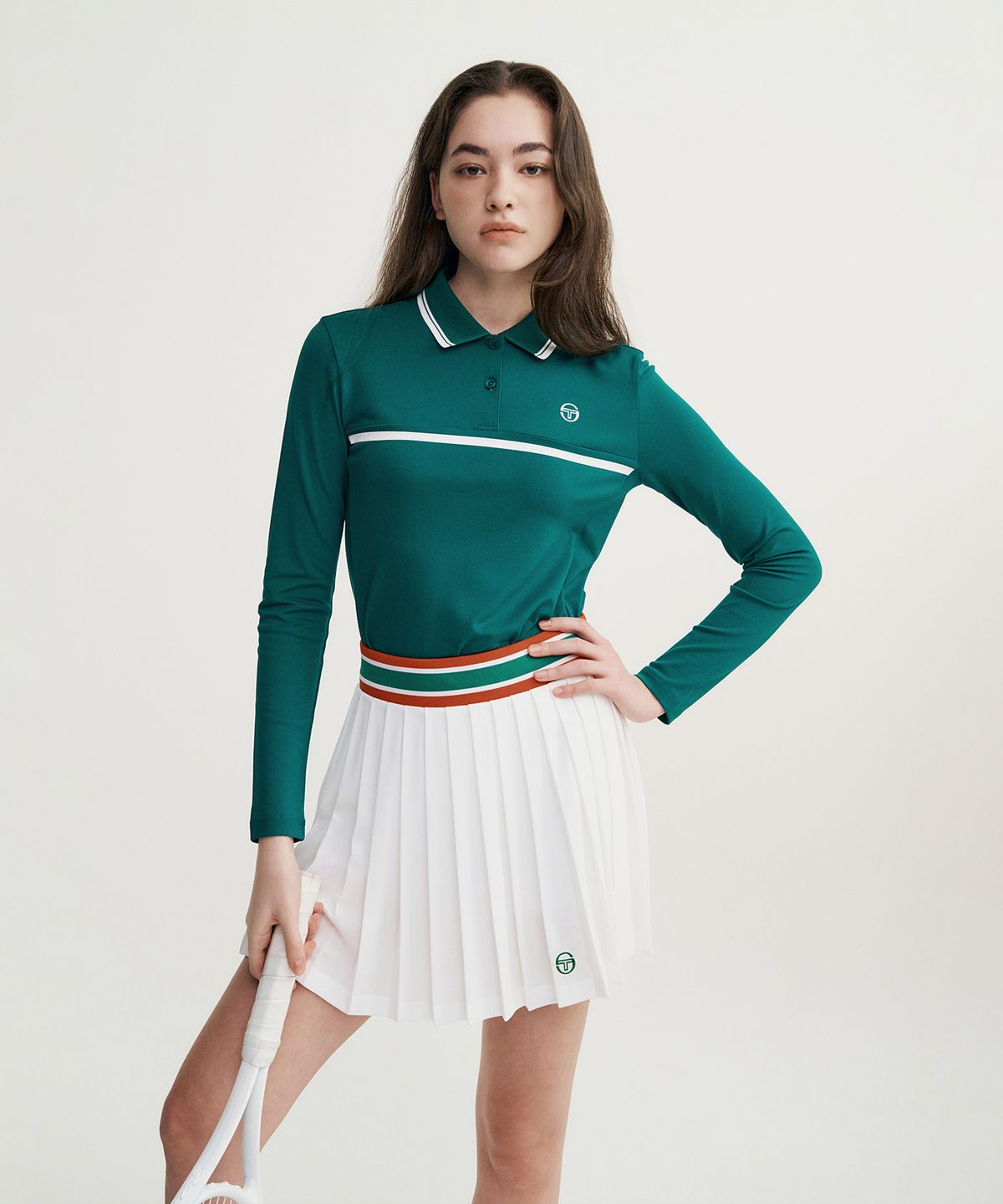 세르지오 타키니(SERGIO TACCHINI) W 고트 피케 긴팔 폴로