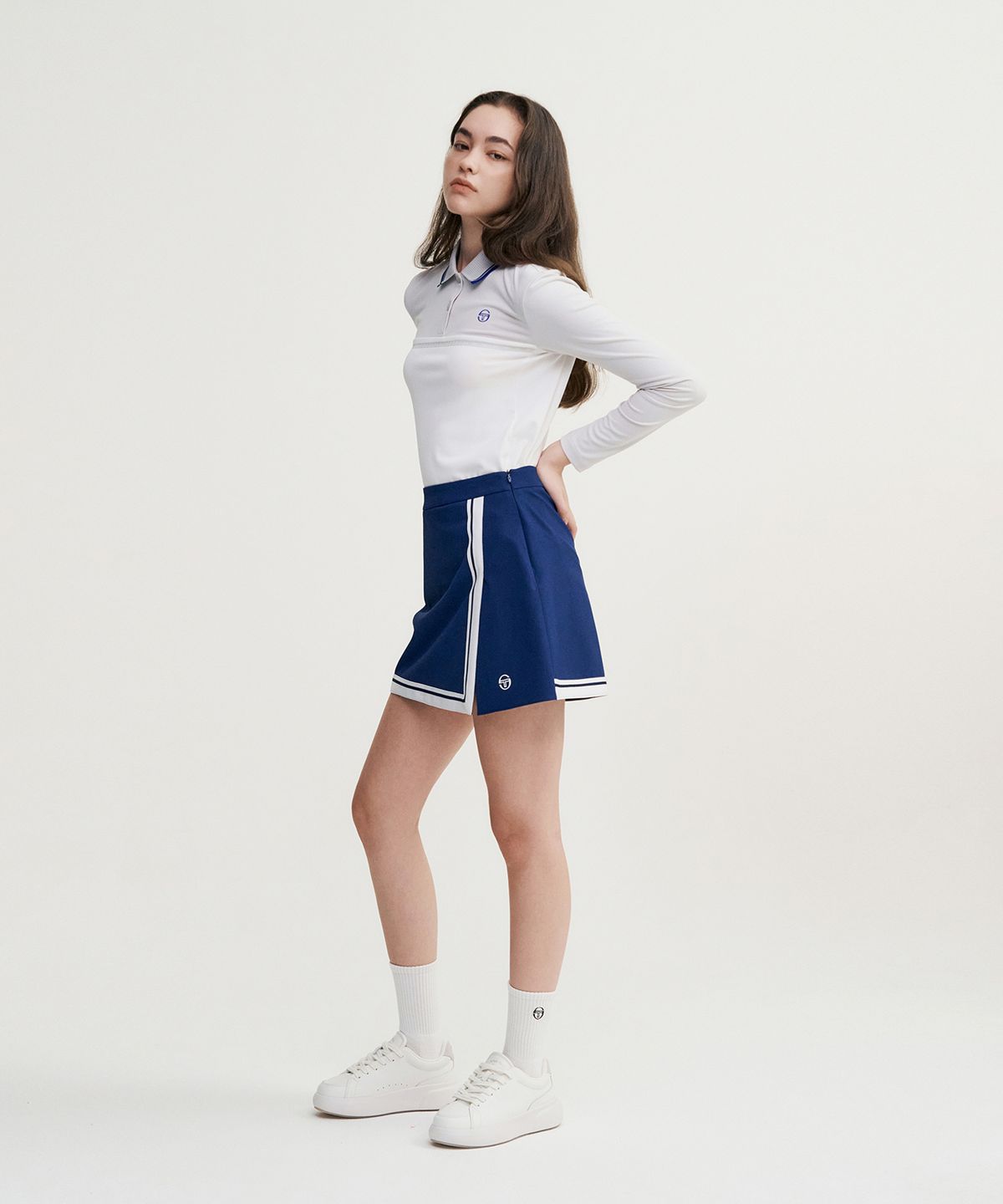 세르지오 타키니(SERGIO TACCHINI) W 고트 피케 긴팔 폴로 (White)