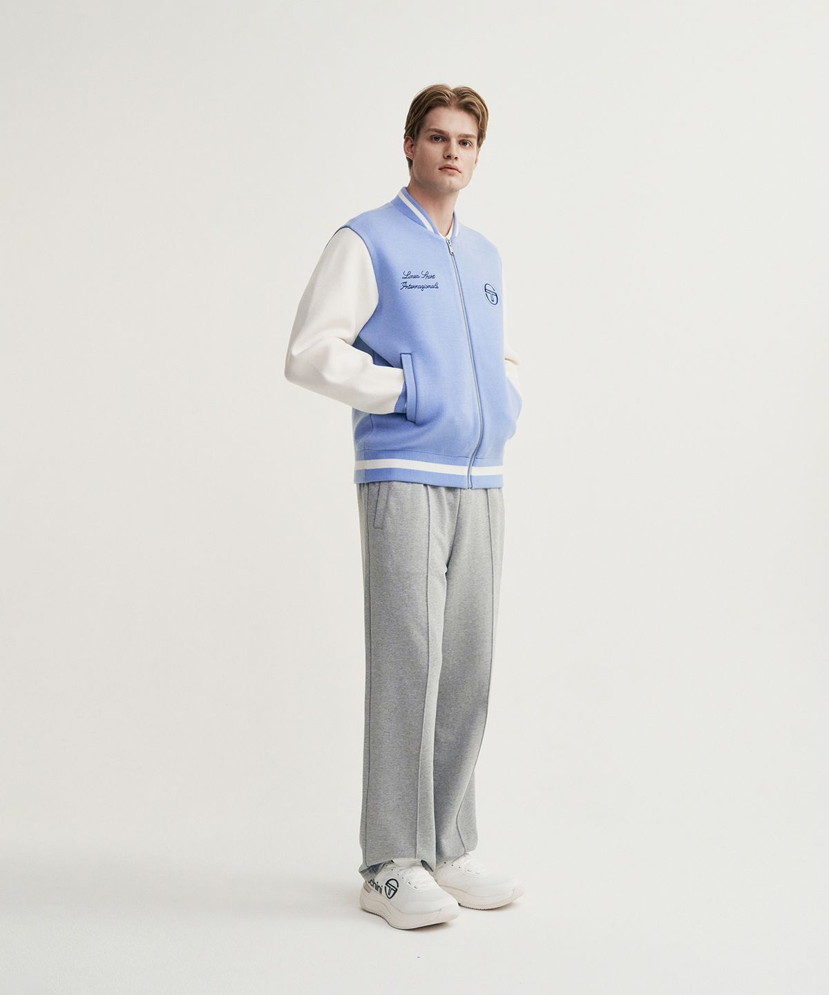 세르지오 타키니(SERGIO TACCHINI) M 프레피 바시티 가디건 (L.Blue)