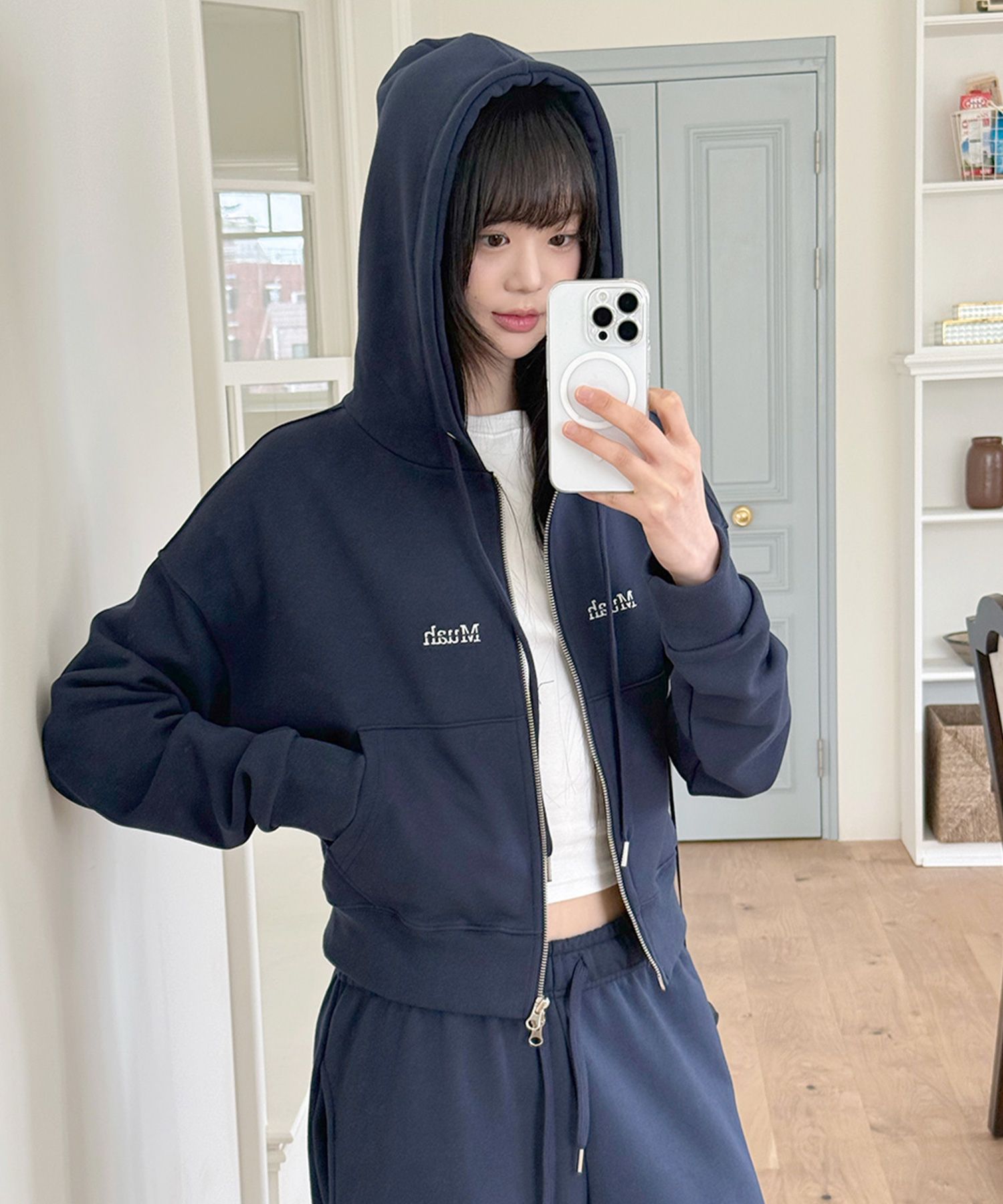 ☆MUAHMUAH☆Regular Fit Hood Zip Up Pants Set Up セット MUAHMUAH】REGULAR FIT HOOD ZIPUP PANTS SET UP (muahmuah