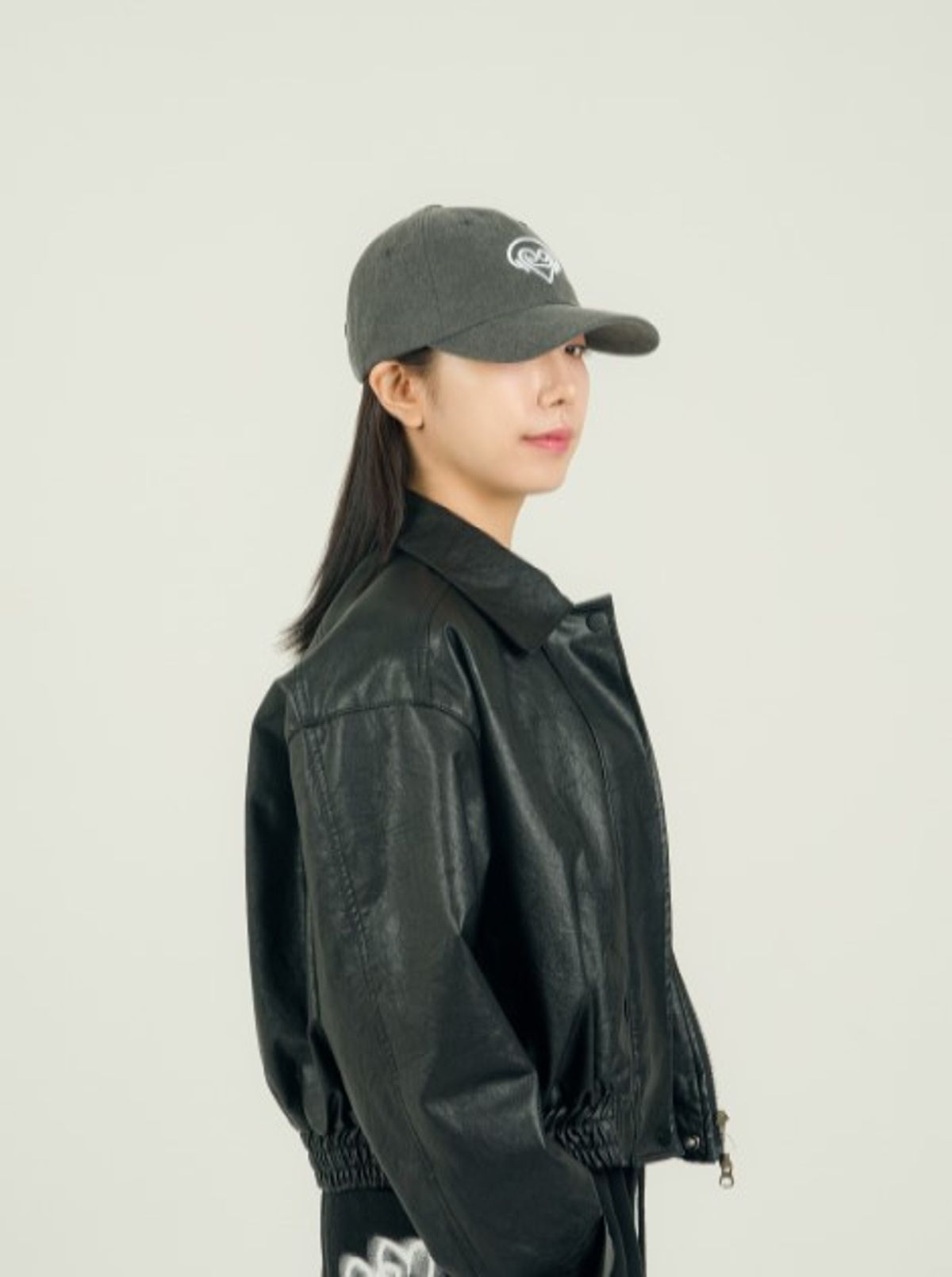 하멜레온(HAMELEON) 아이러브유 볼캡_차콜