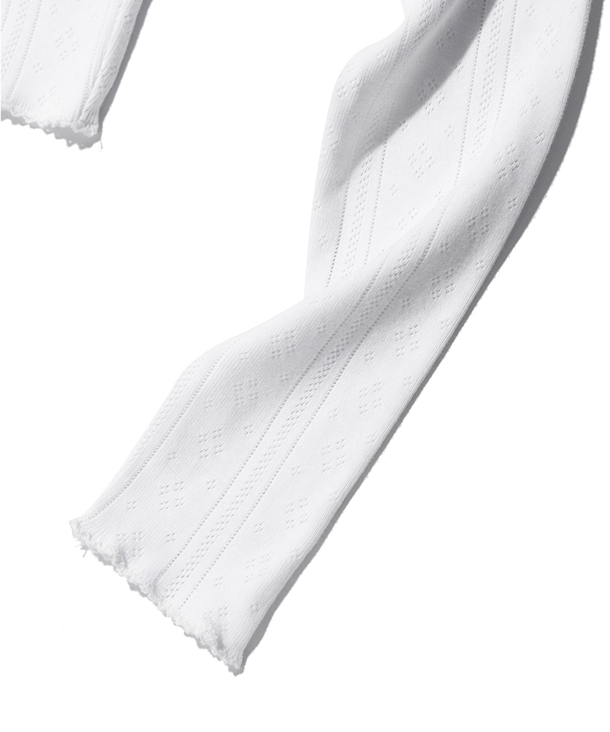 유희(YOUHEE) EYELET SNAP HOODIE WHITE